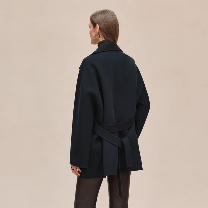 Bleu Noir Cashmere Coat