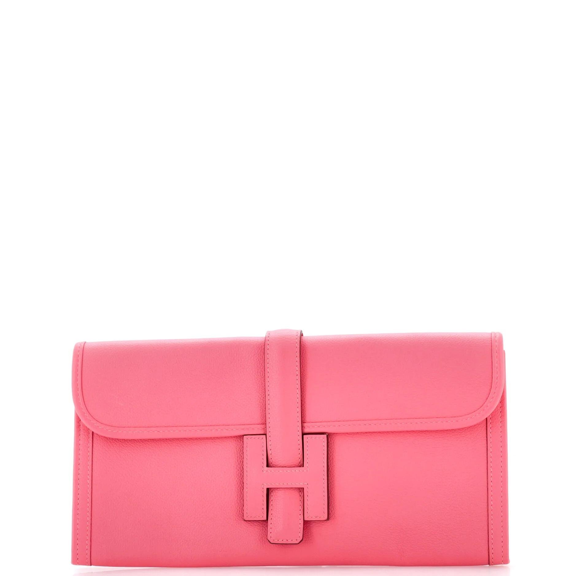 Leather clutch bag