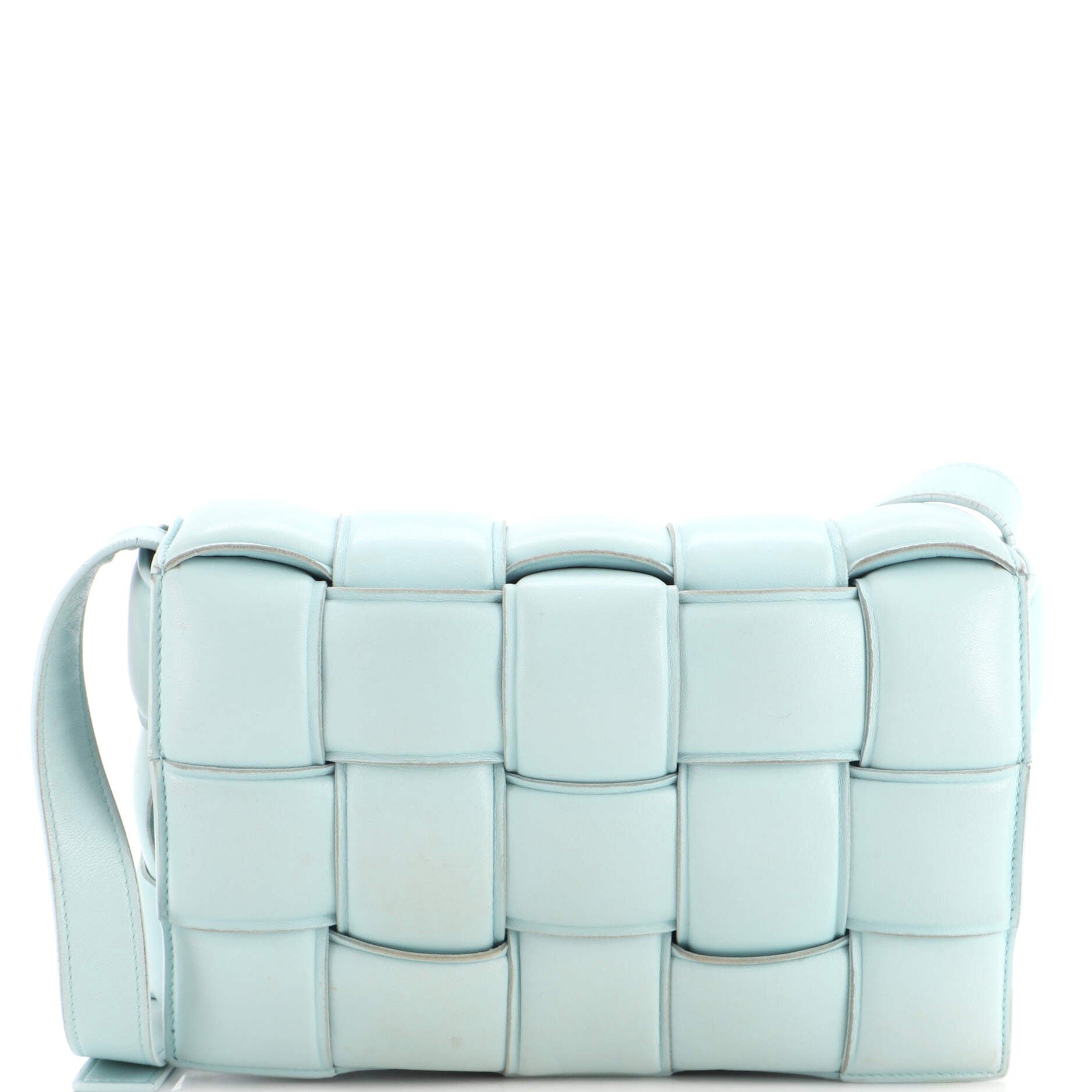 Cassette Crossbody Bag Padded Maxi Intrecciato Leather