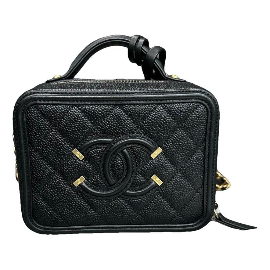 Vanity leather handbag