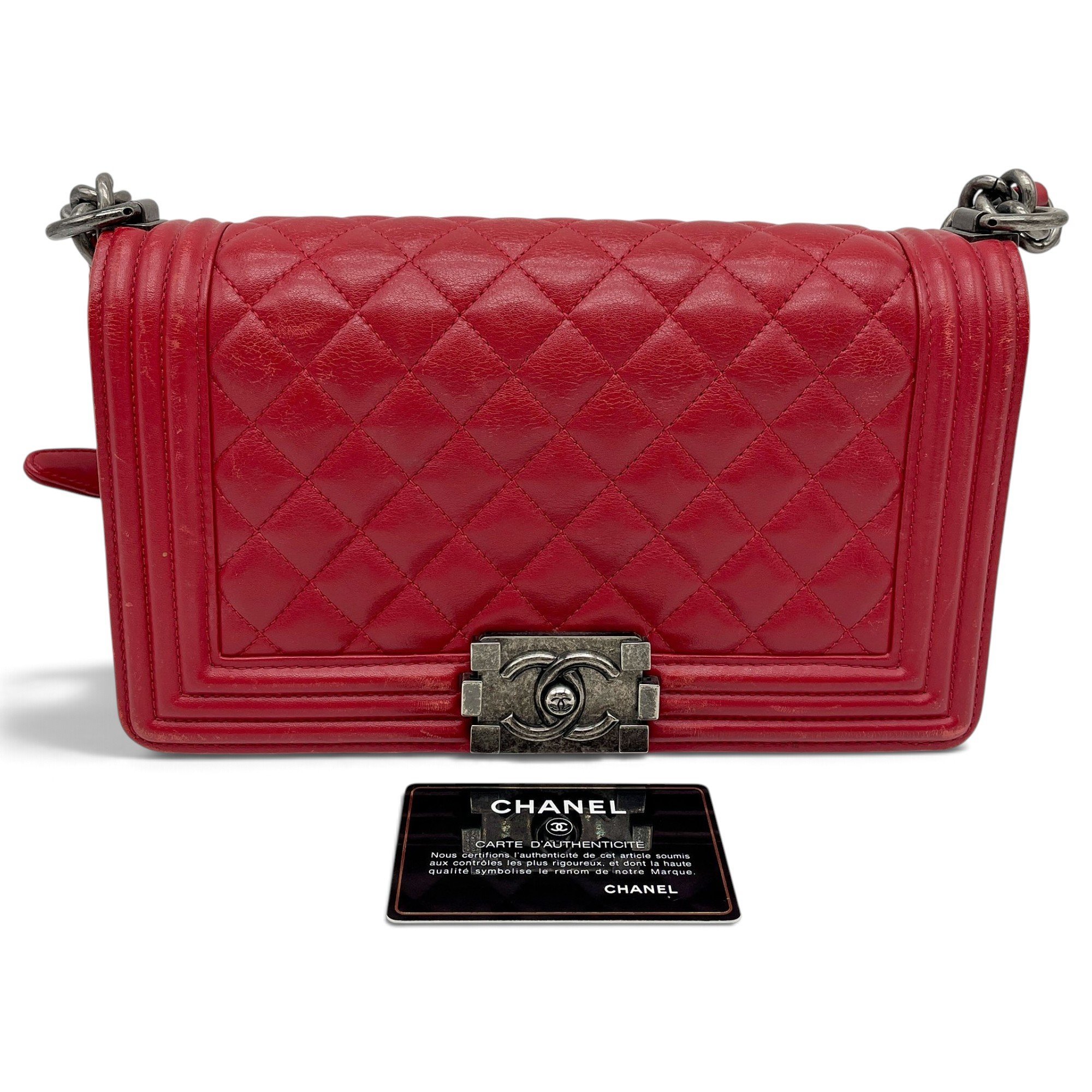 Boy leather crossbody bag