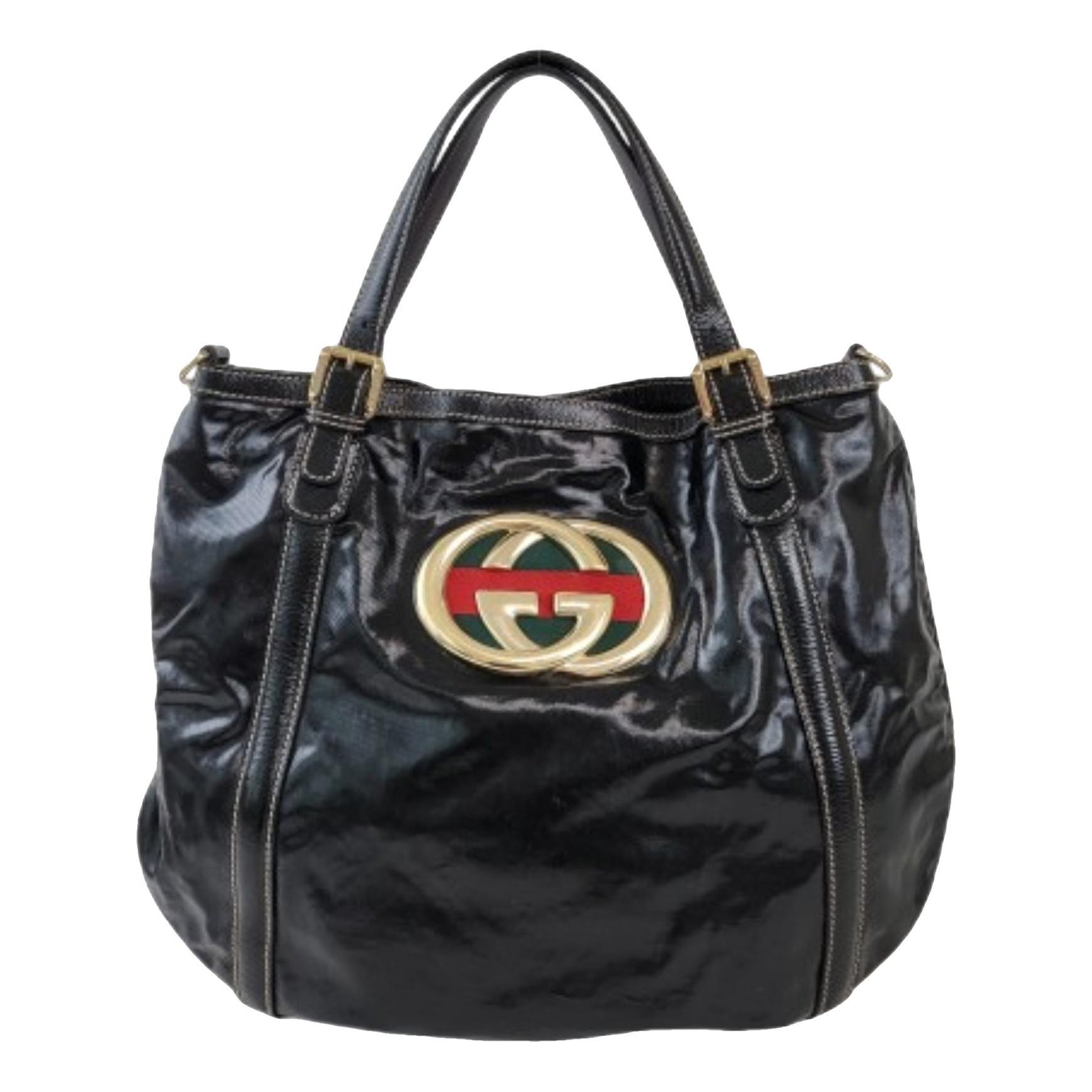 Britt patent leather tote
