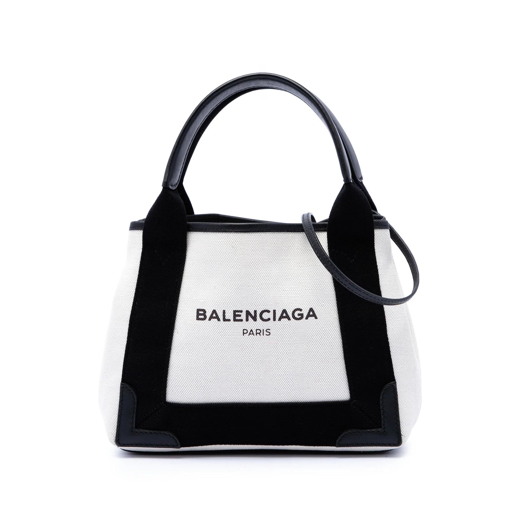 Navy cabas cloth handbag