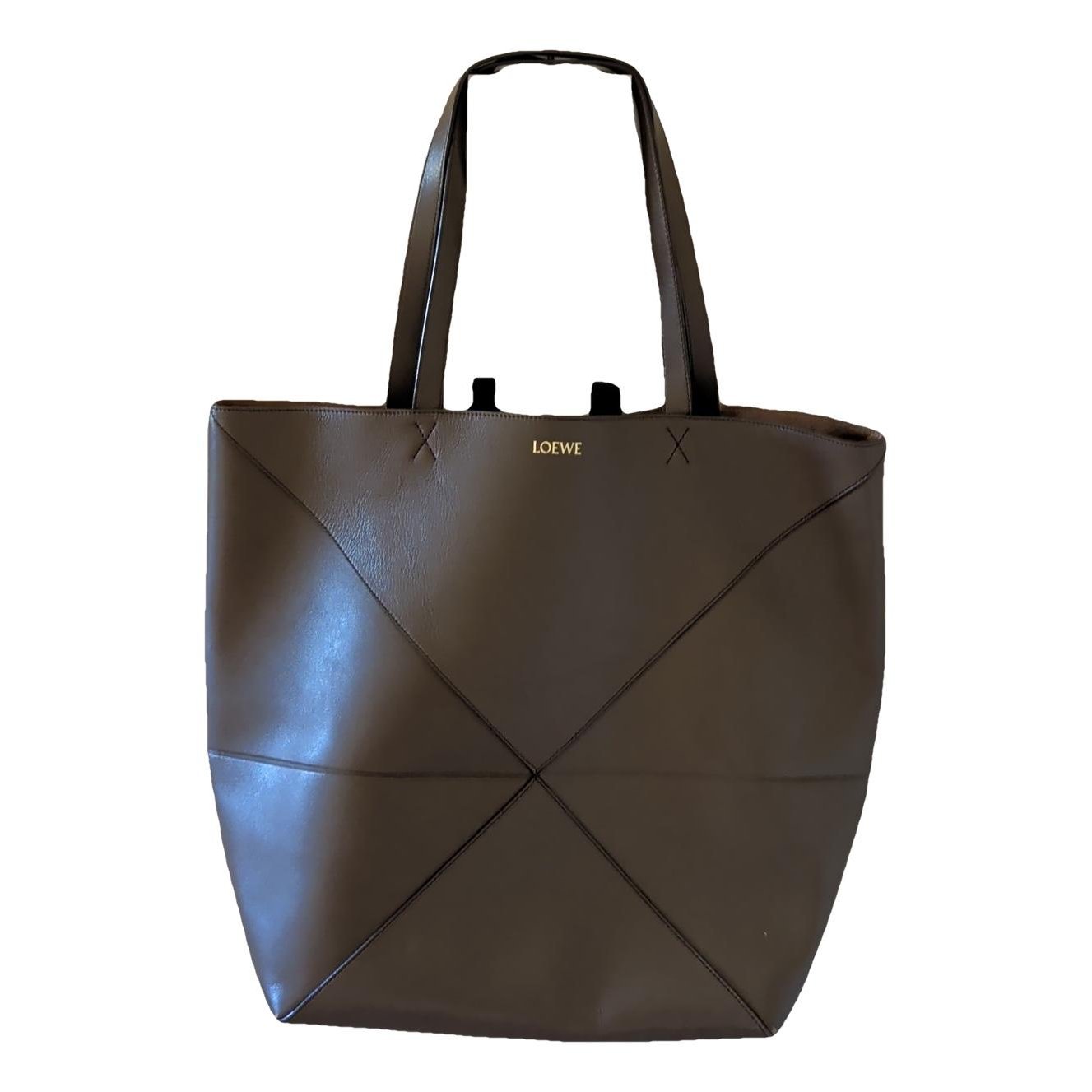 Puzzle Fold leather tote