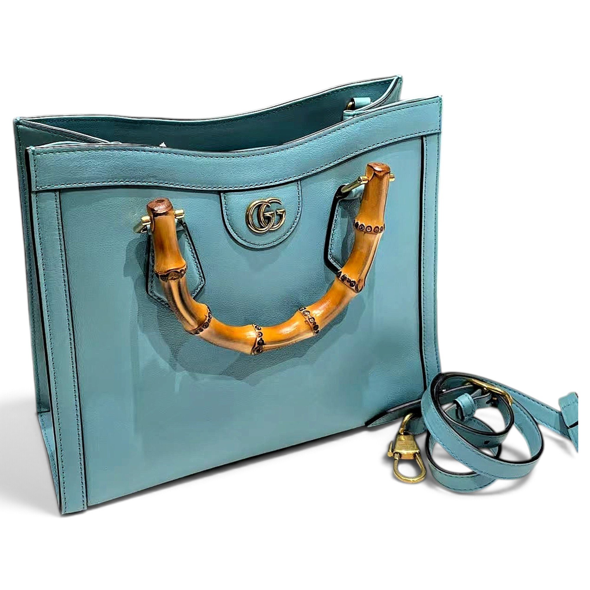 Diana Bamboo leather handbag