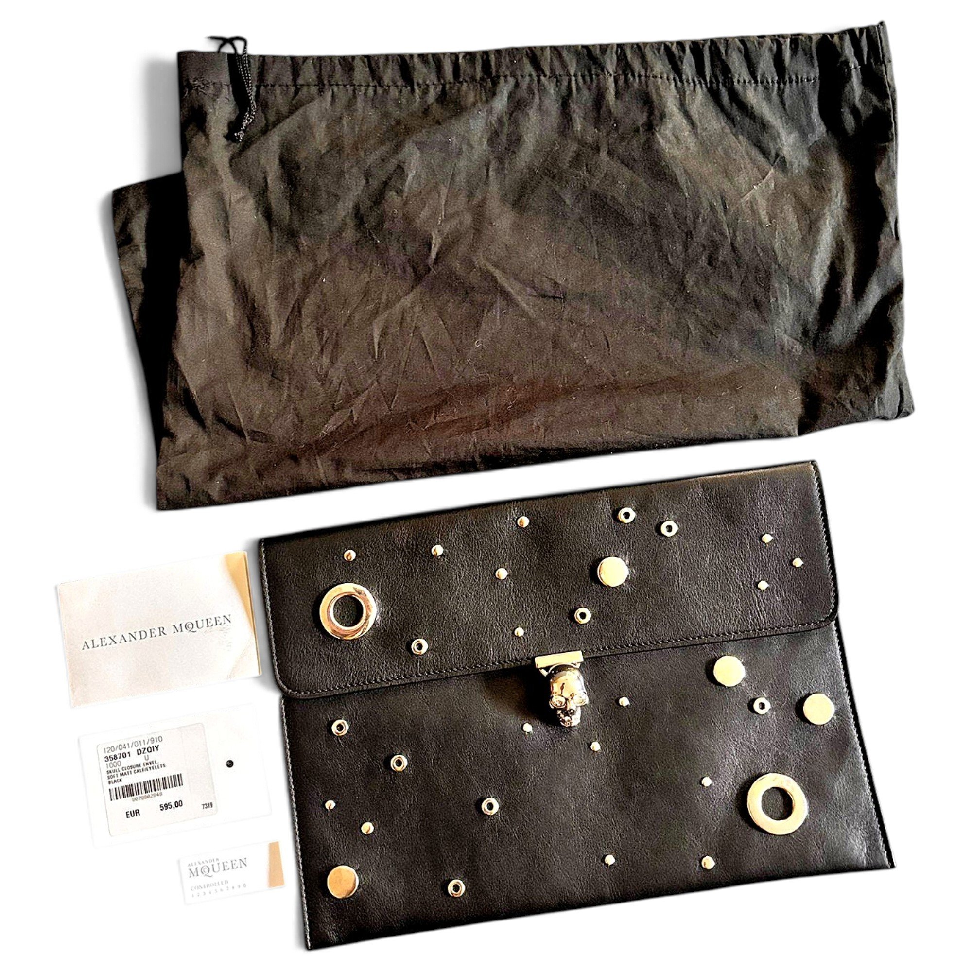 Leather clutch bag