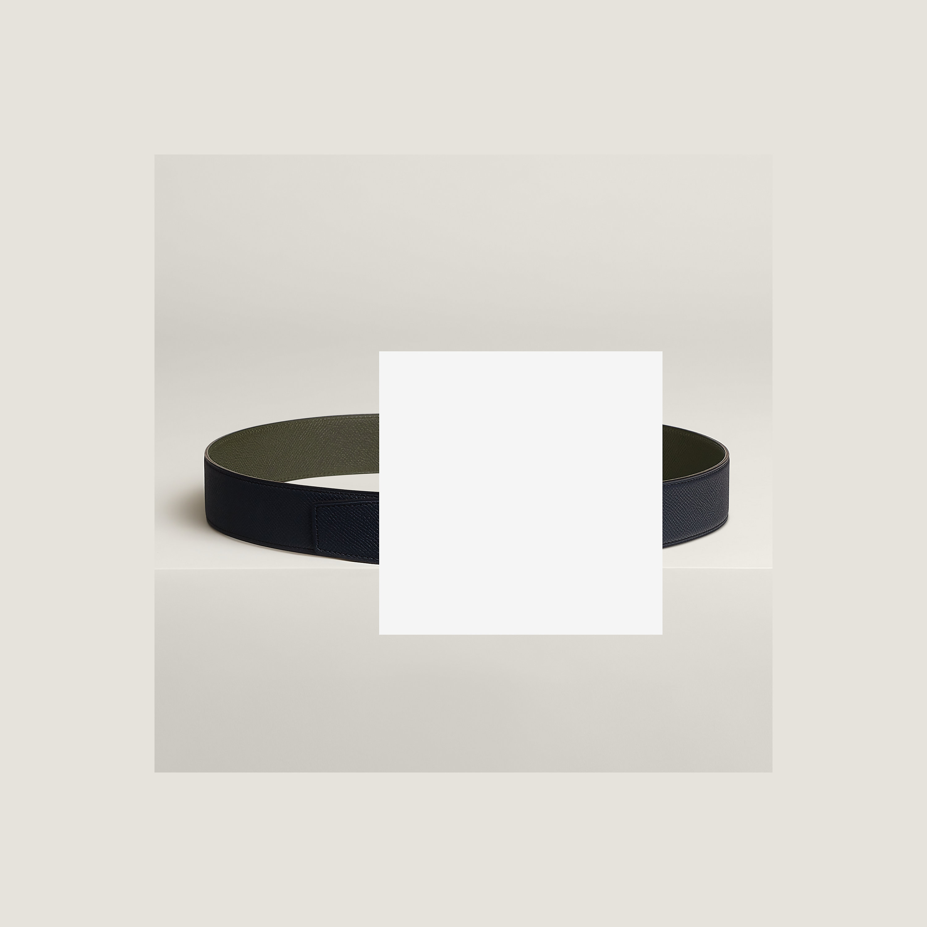 Jumbo belt buckle & Reversible leather strap 38 mm