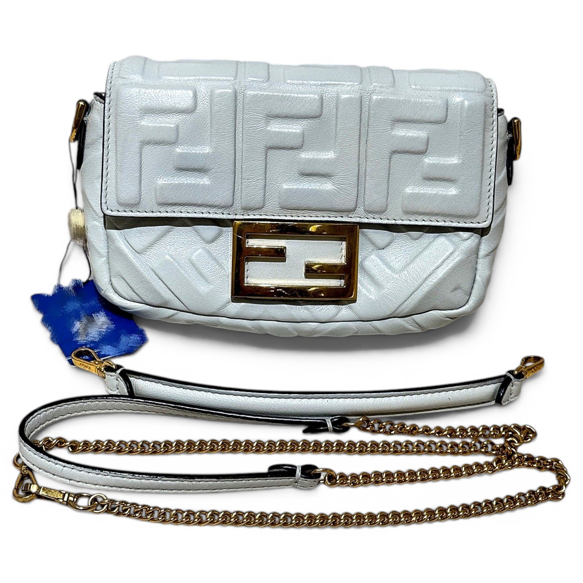 Baguette Chain Midi leather handbag