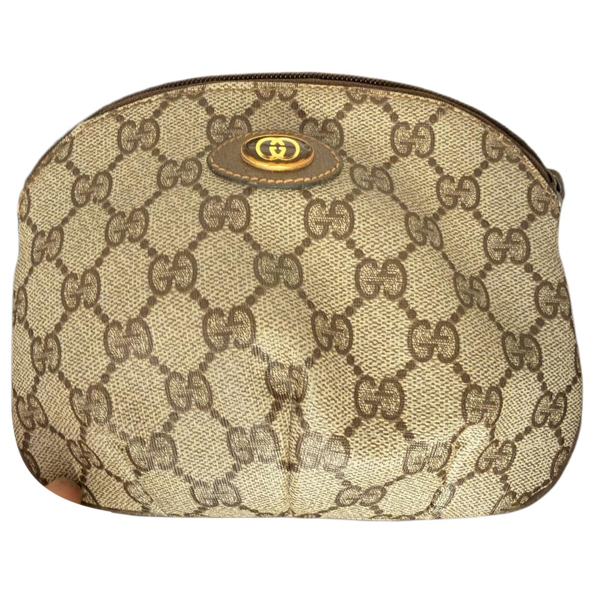 Leather clutch bag