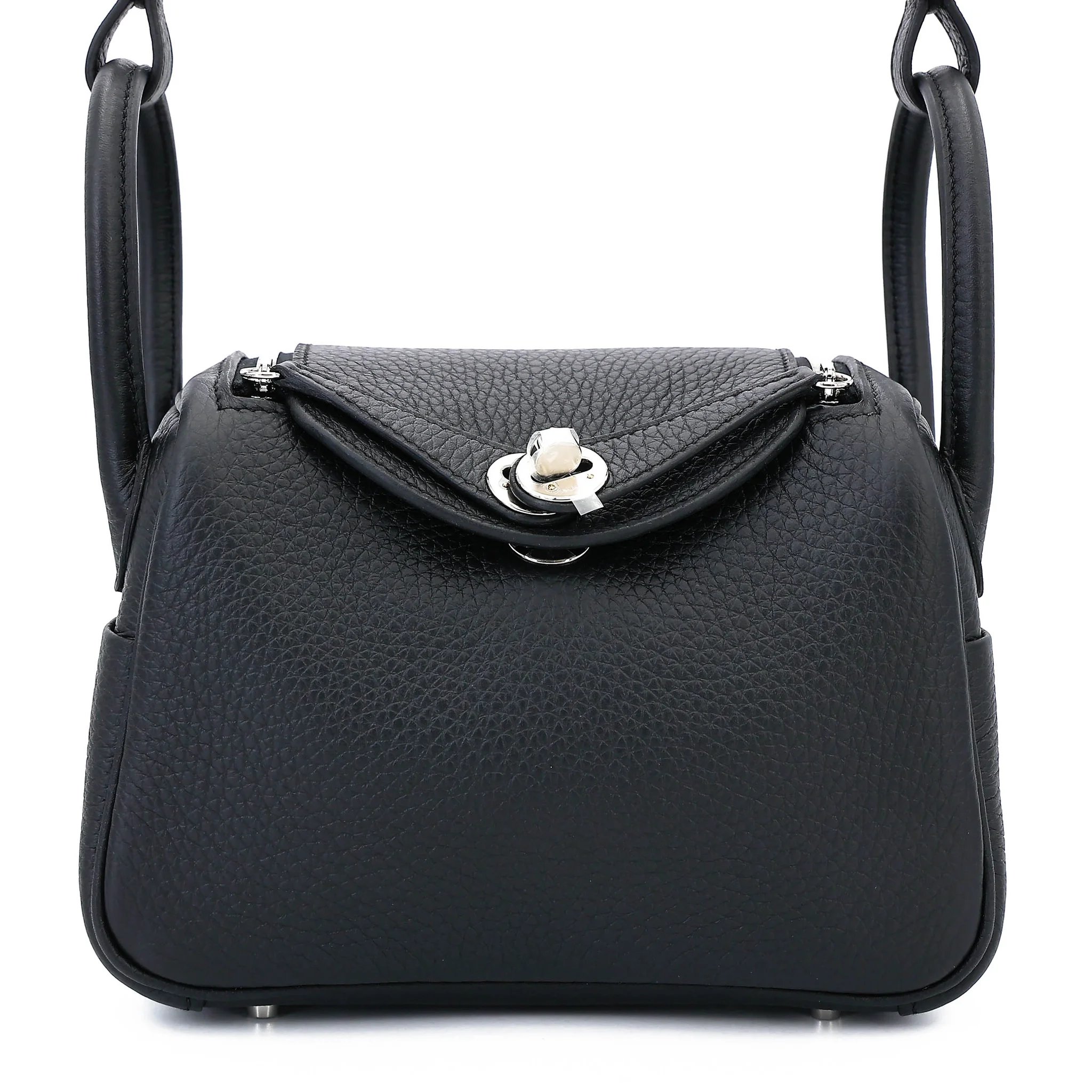 Brand New ( Rank N ) HERMÈS Mini Lindy II Noir (89) Clemence Palladium hardware G (2026)