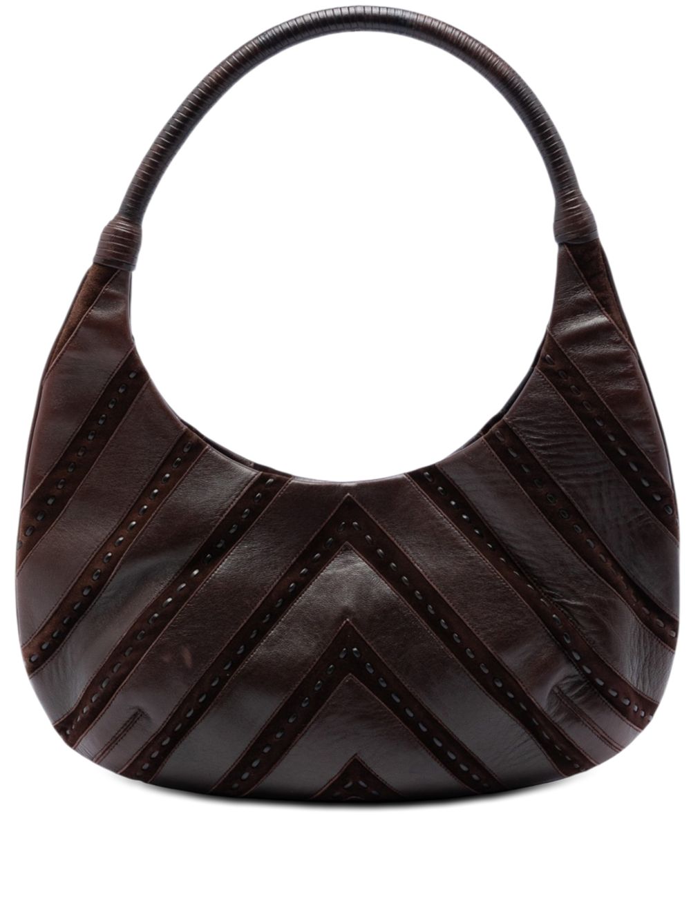 2010-2026 Chevron Calfskin and Studded Suede hobo bag