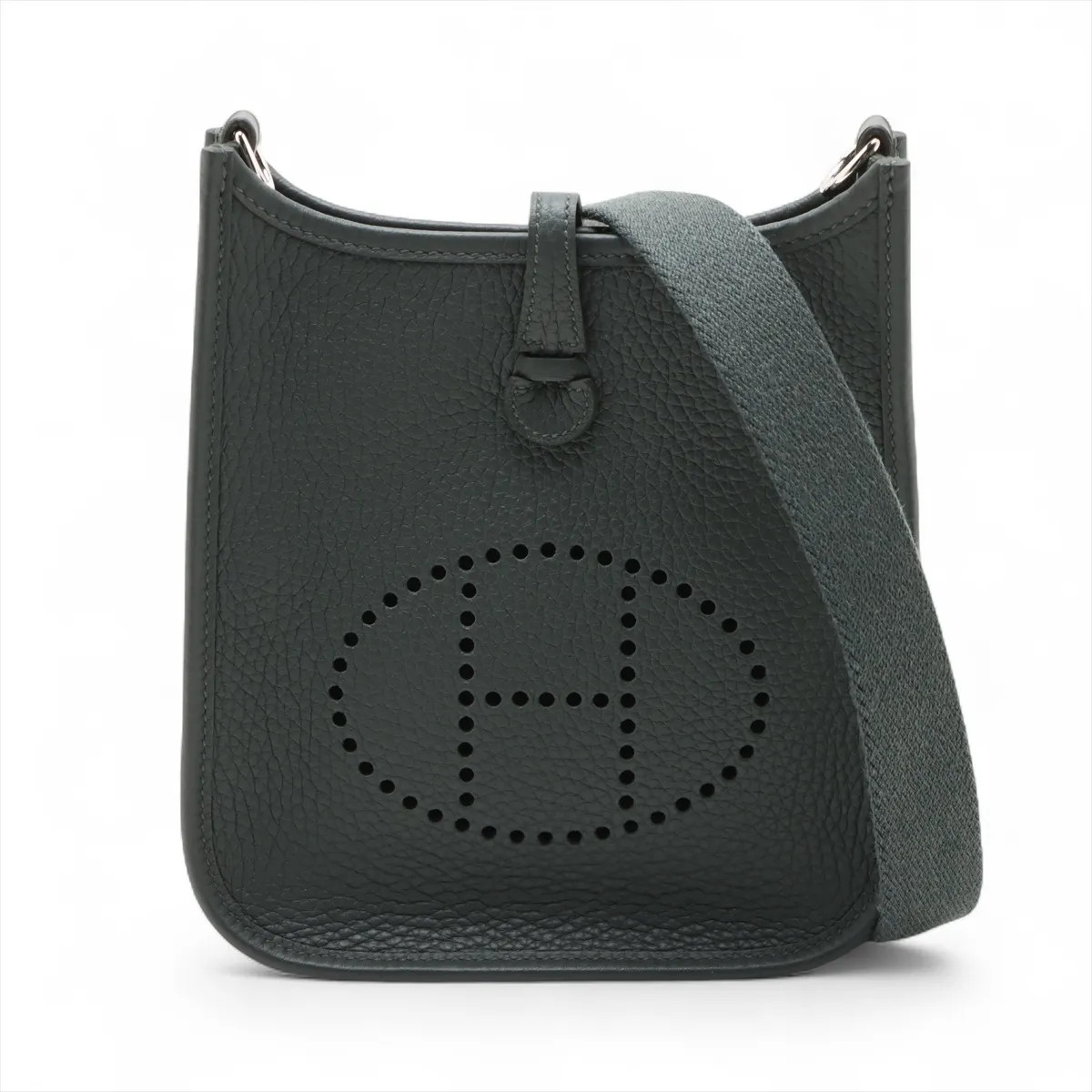 Hermès evelyn 16 TPM Taurillon Clemence Veal Mangrove Silver Metal Fittings