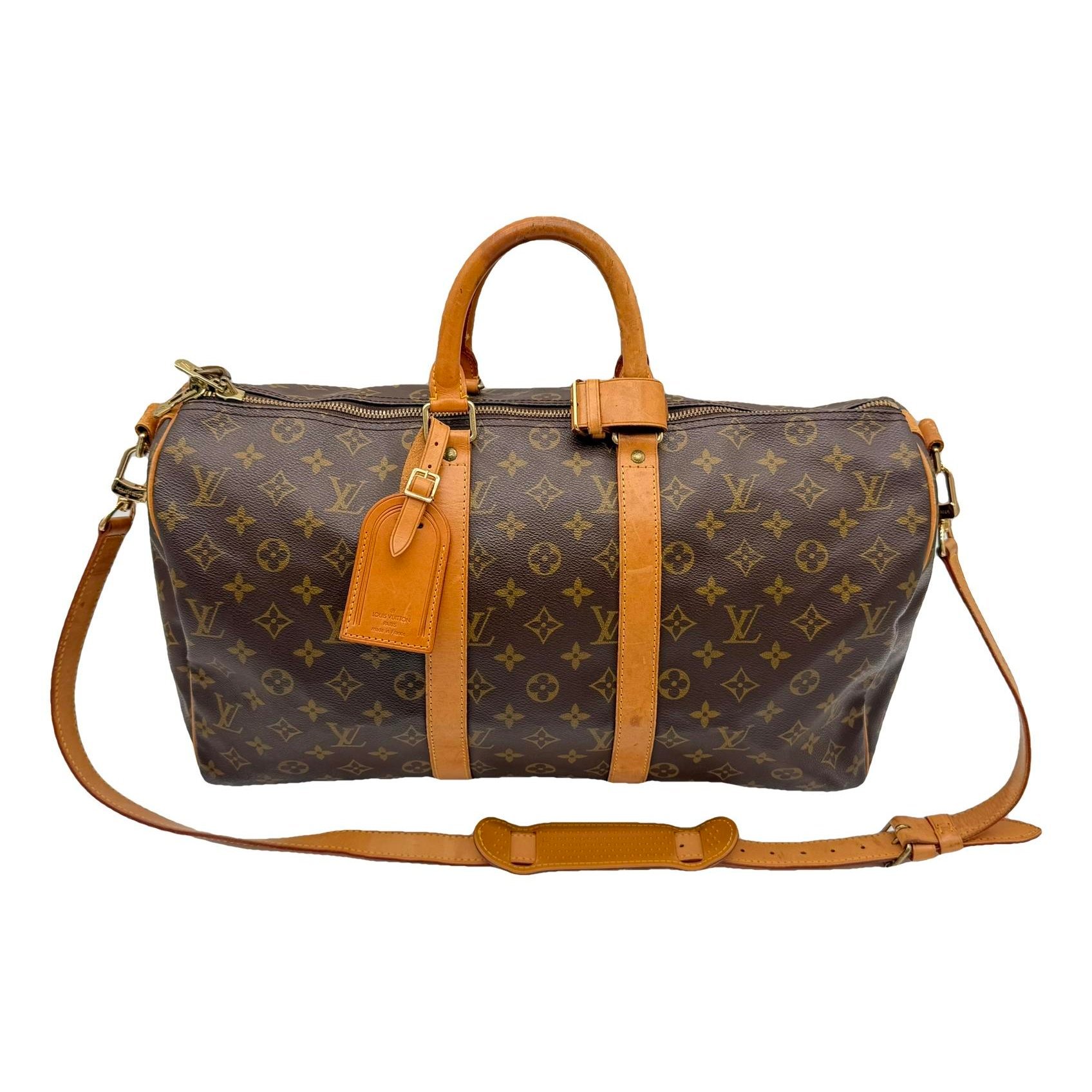 Keepall leather travel bag