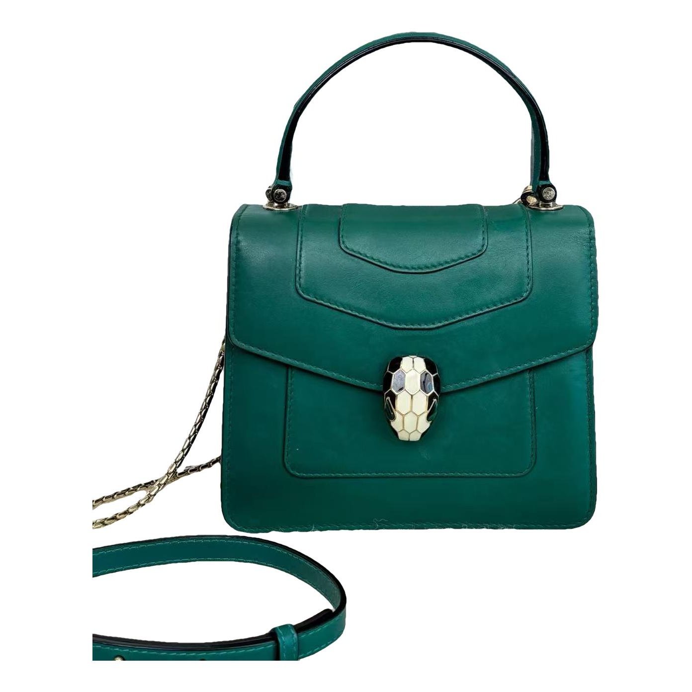 Serpenti leather handbag