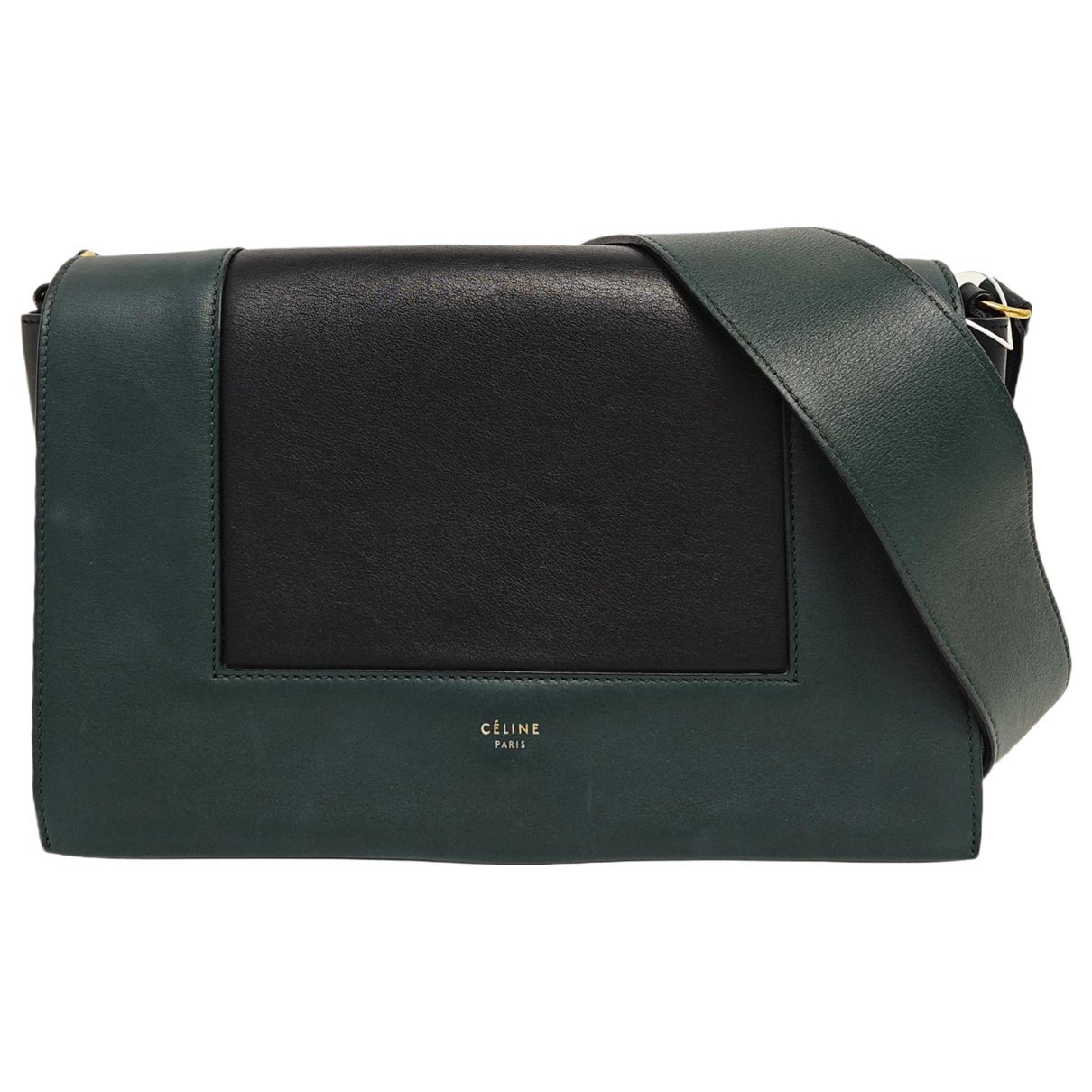 Frame leather handbag