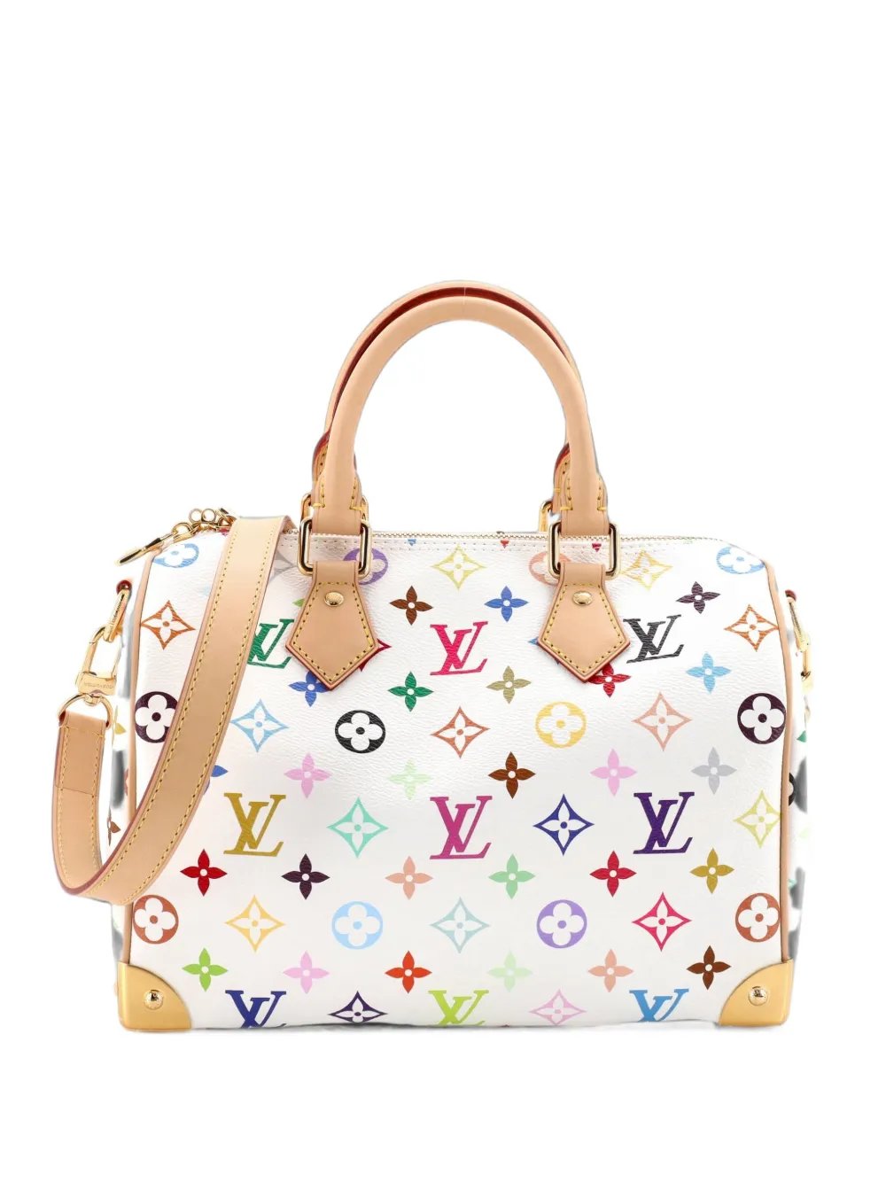 x Takashi Murakami Speedy Soft Bandouliere Bag Monogram Multicolor 25 satchel