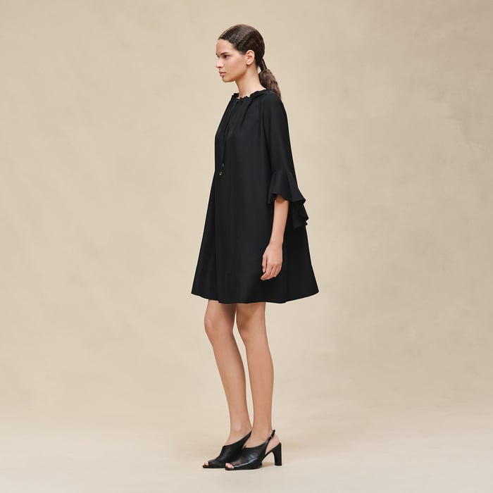 Noir Flared Short Dress