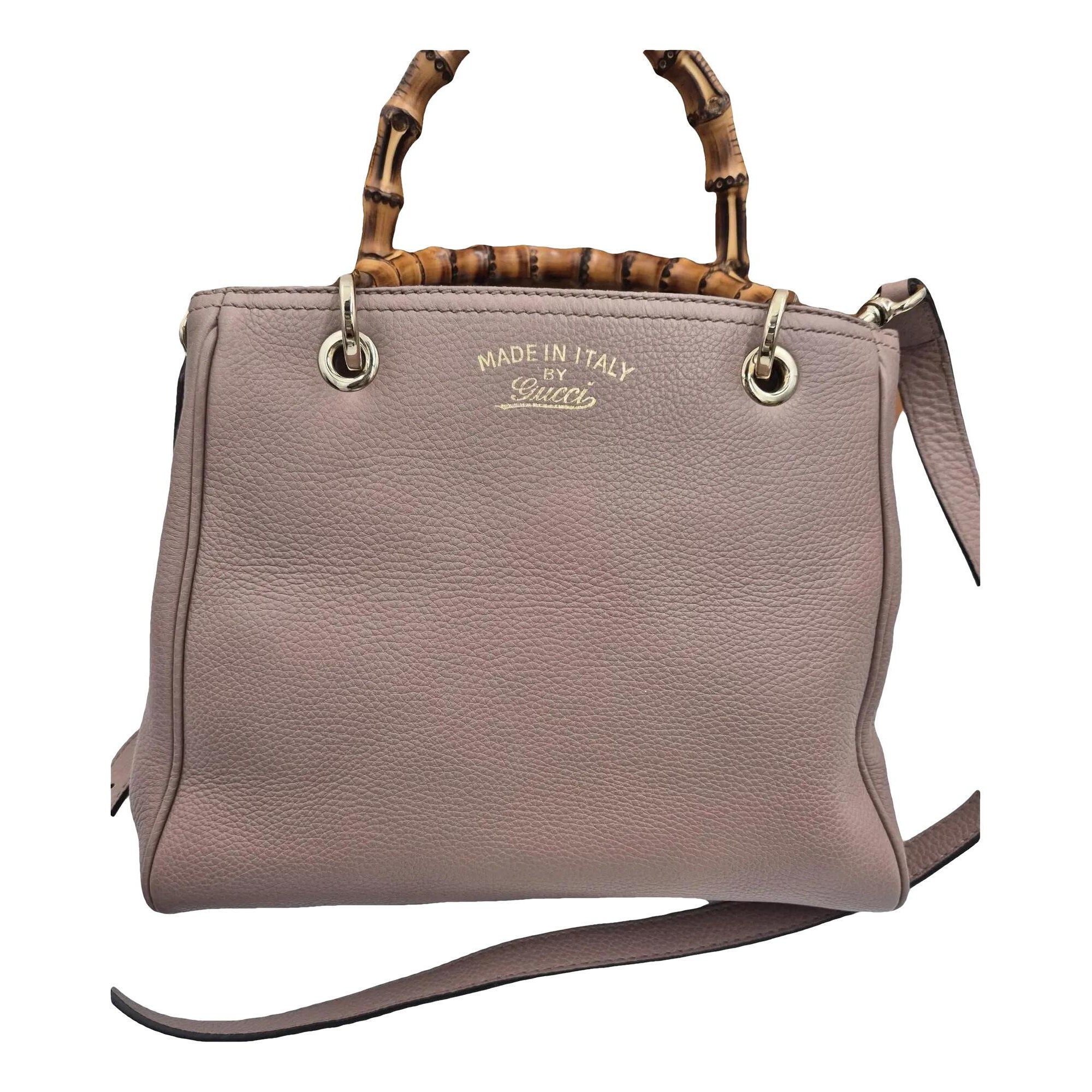 Bamboo leather handbag