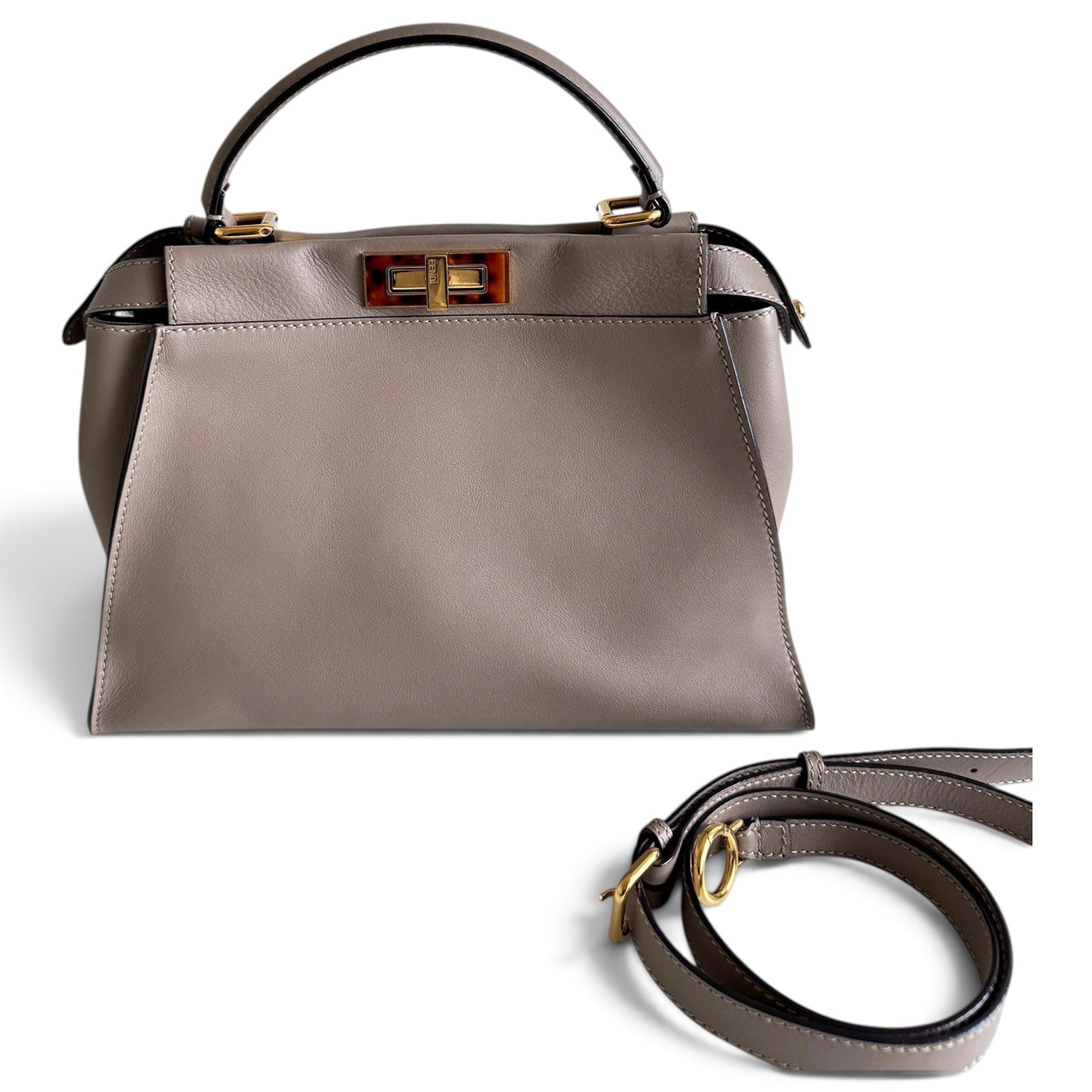 Peekaboo leather handbag