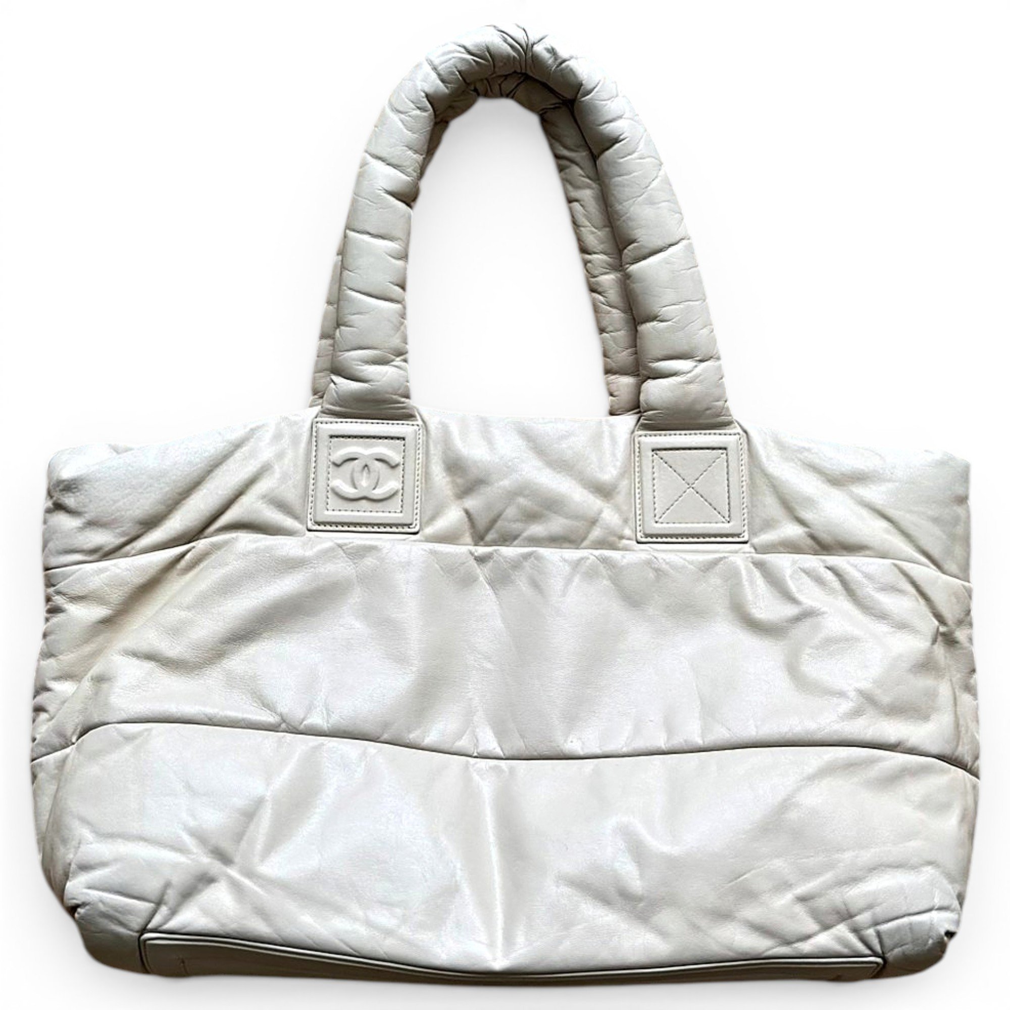 Cocoon leather tote