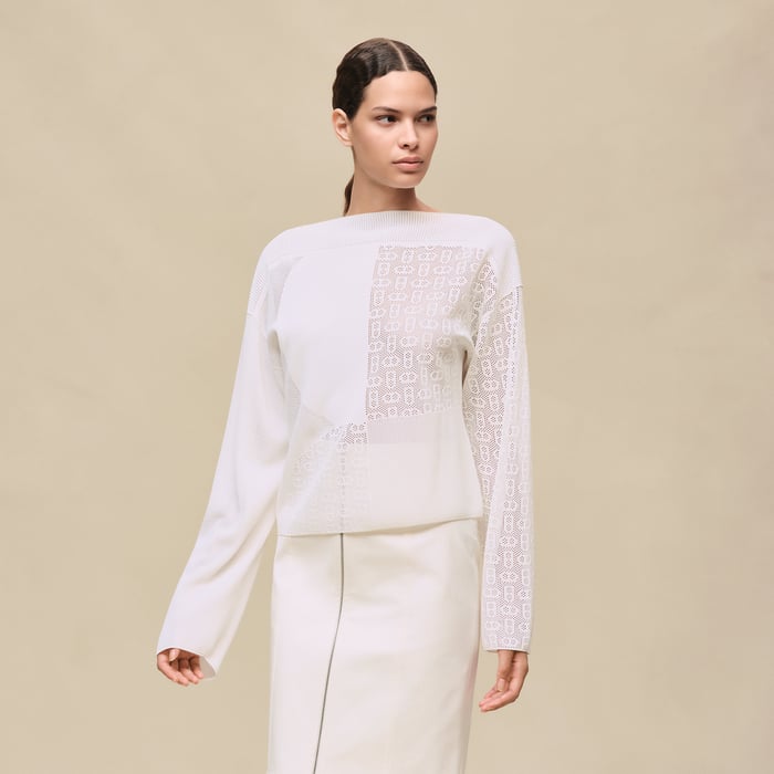 Blanc Cassé "Chaine d'Ancre" Long-sleeve Sweater