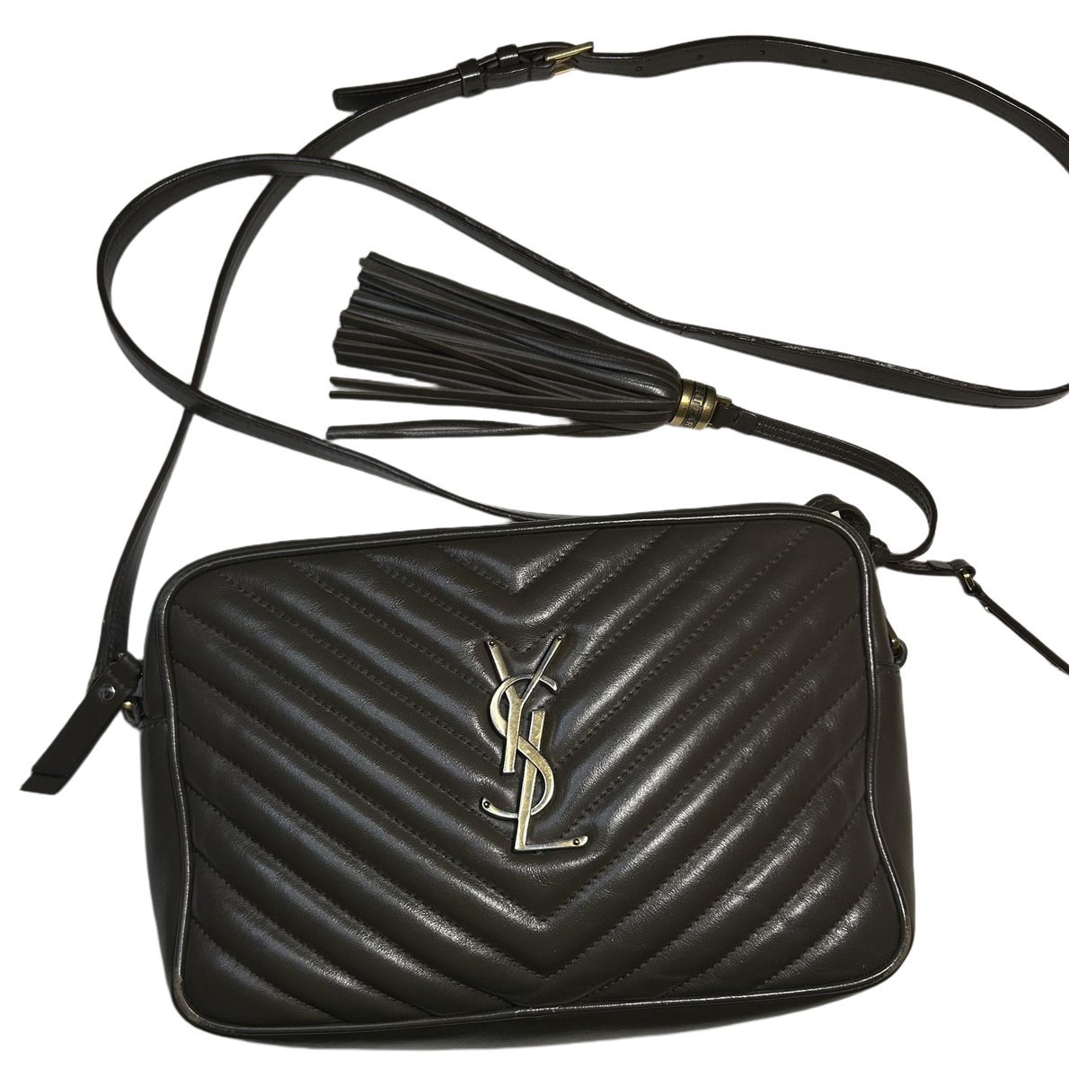 Camera Lou leather crossbody bag