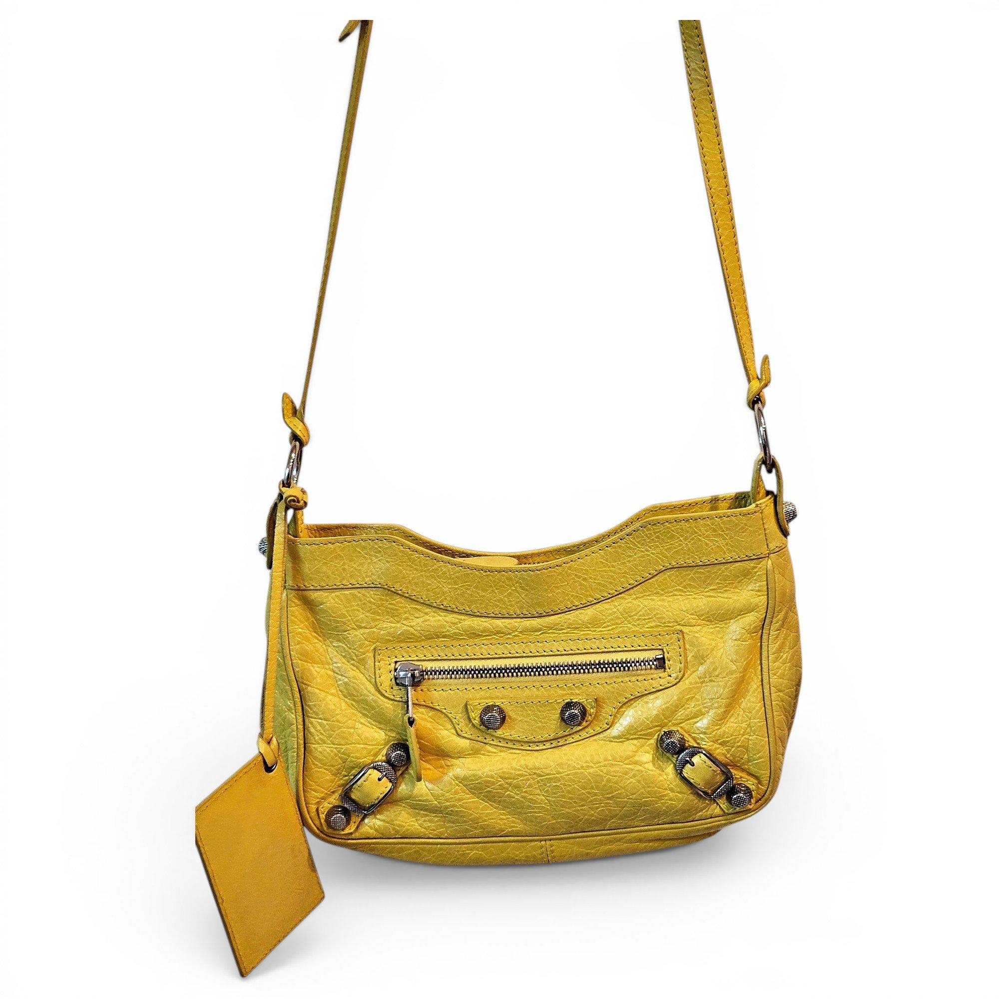 City leather handbag