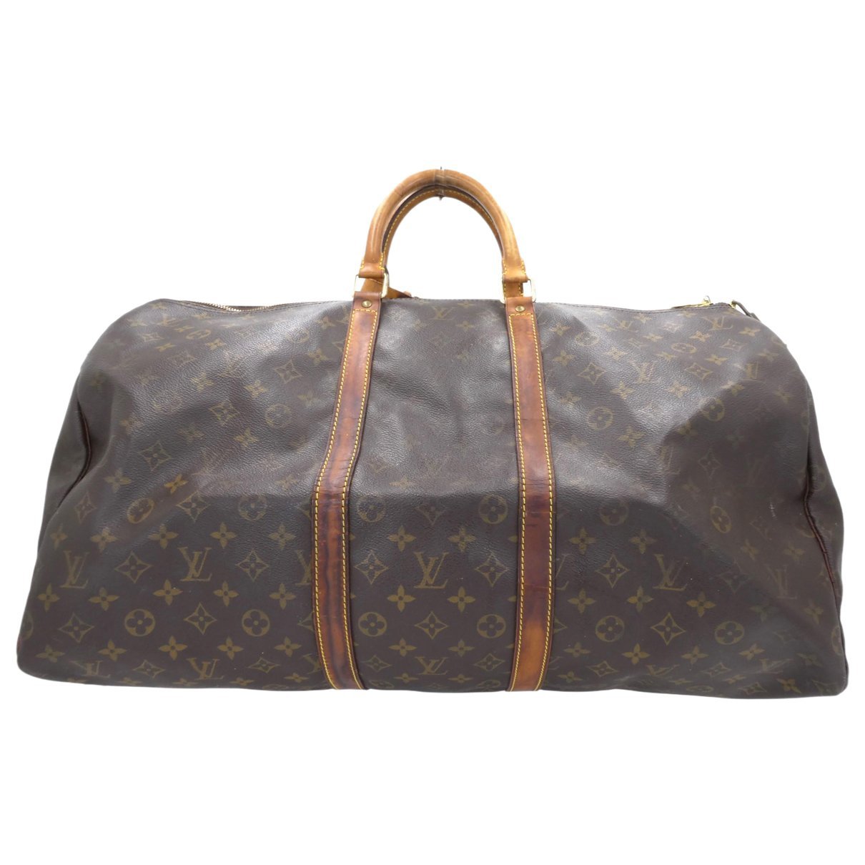 Keepall leather travel bag