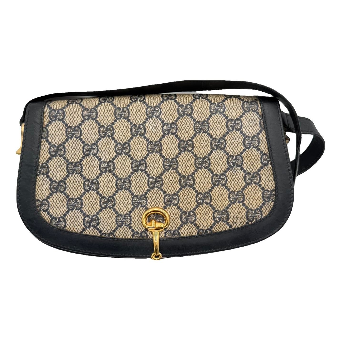 Half Horsebit leather handbag