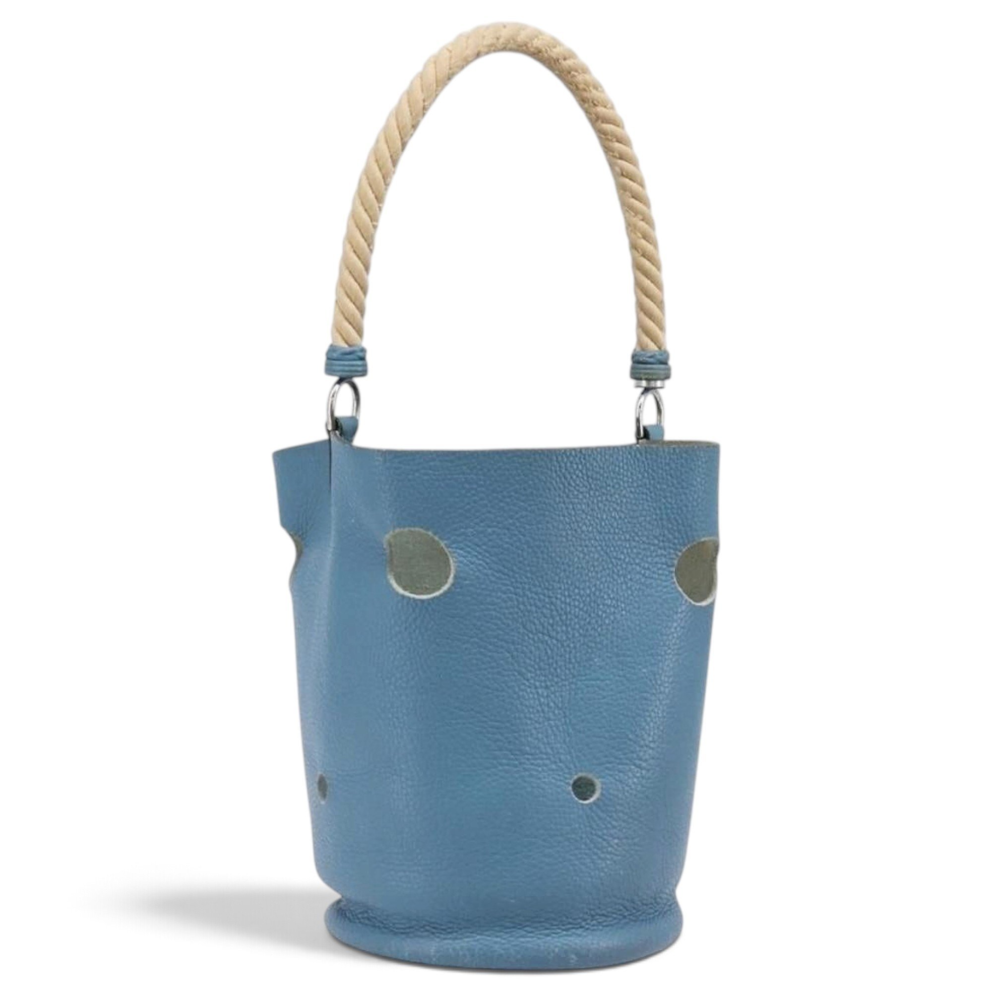 H leather handbag