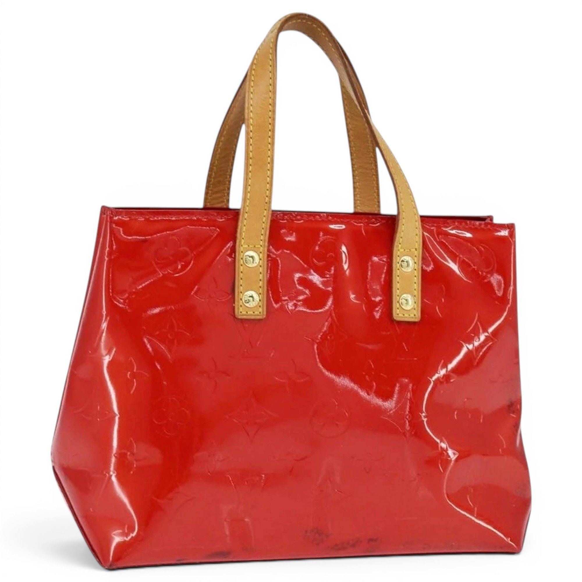 Reade patent leather handbag