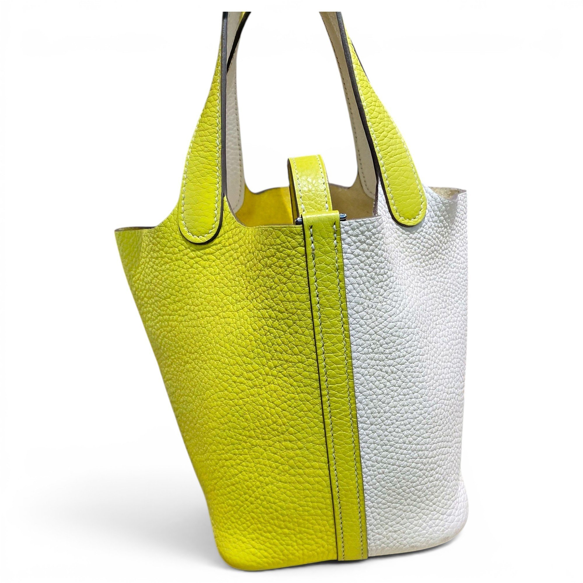 Picotin leather tote