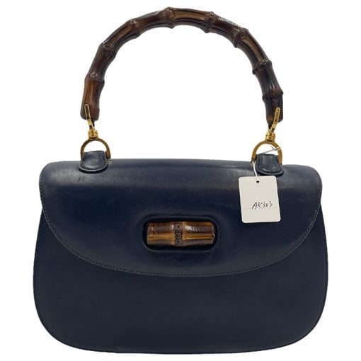 Bamboo Top Handle leather handbag