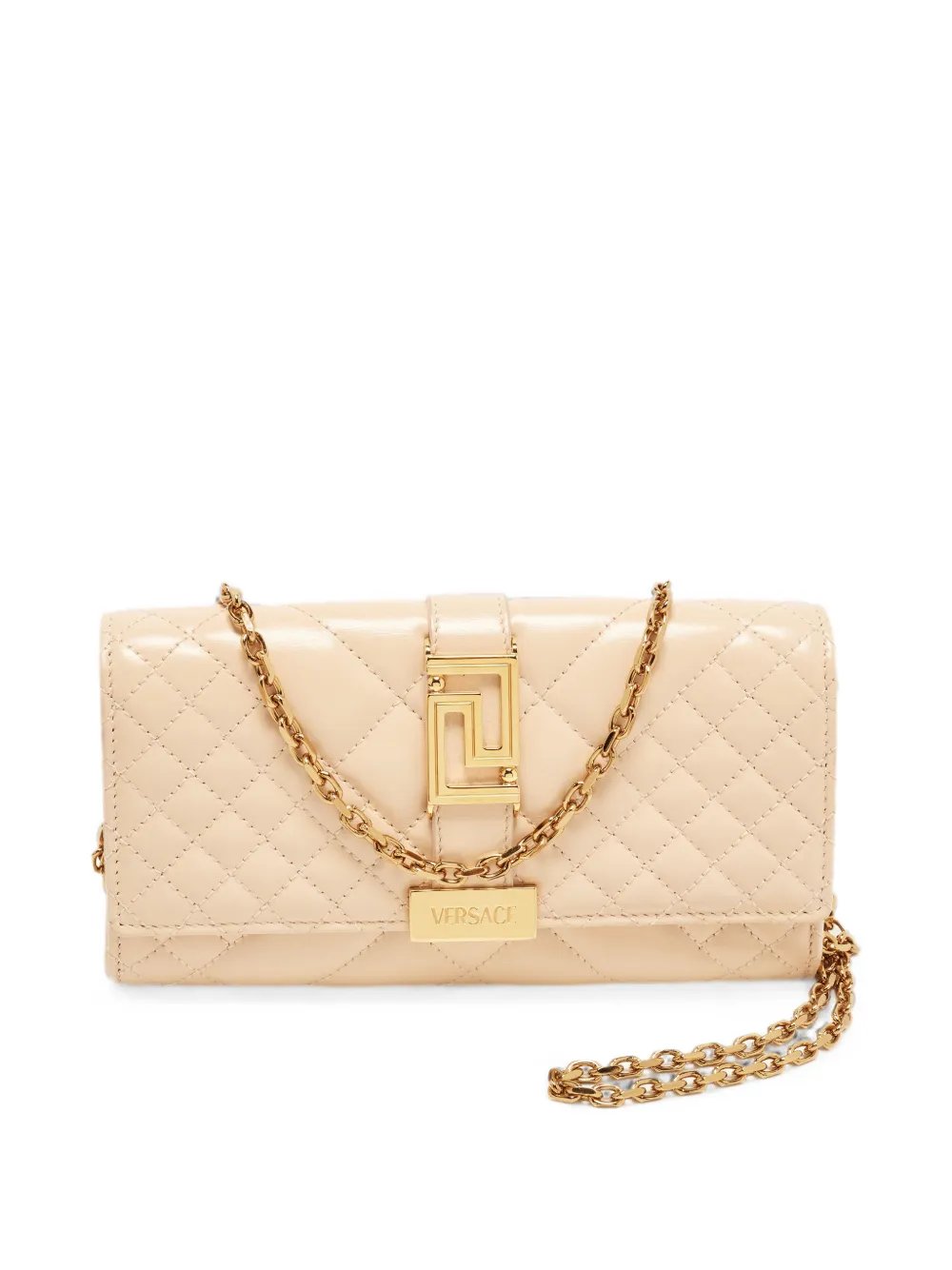 Greca Goddess quilted clutch bag