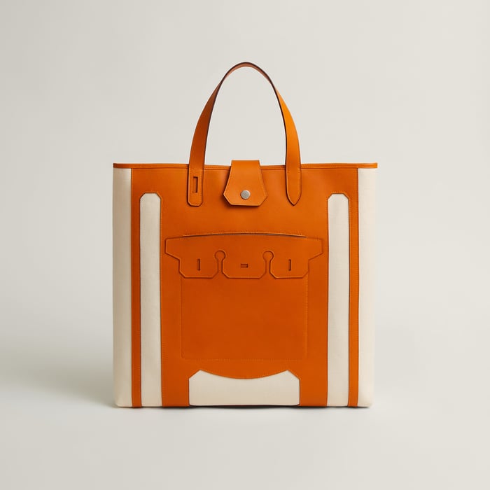 Warm Colors Monsieur B Cutting Tote Bag, Large Model
