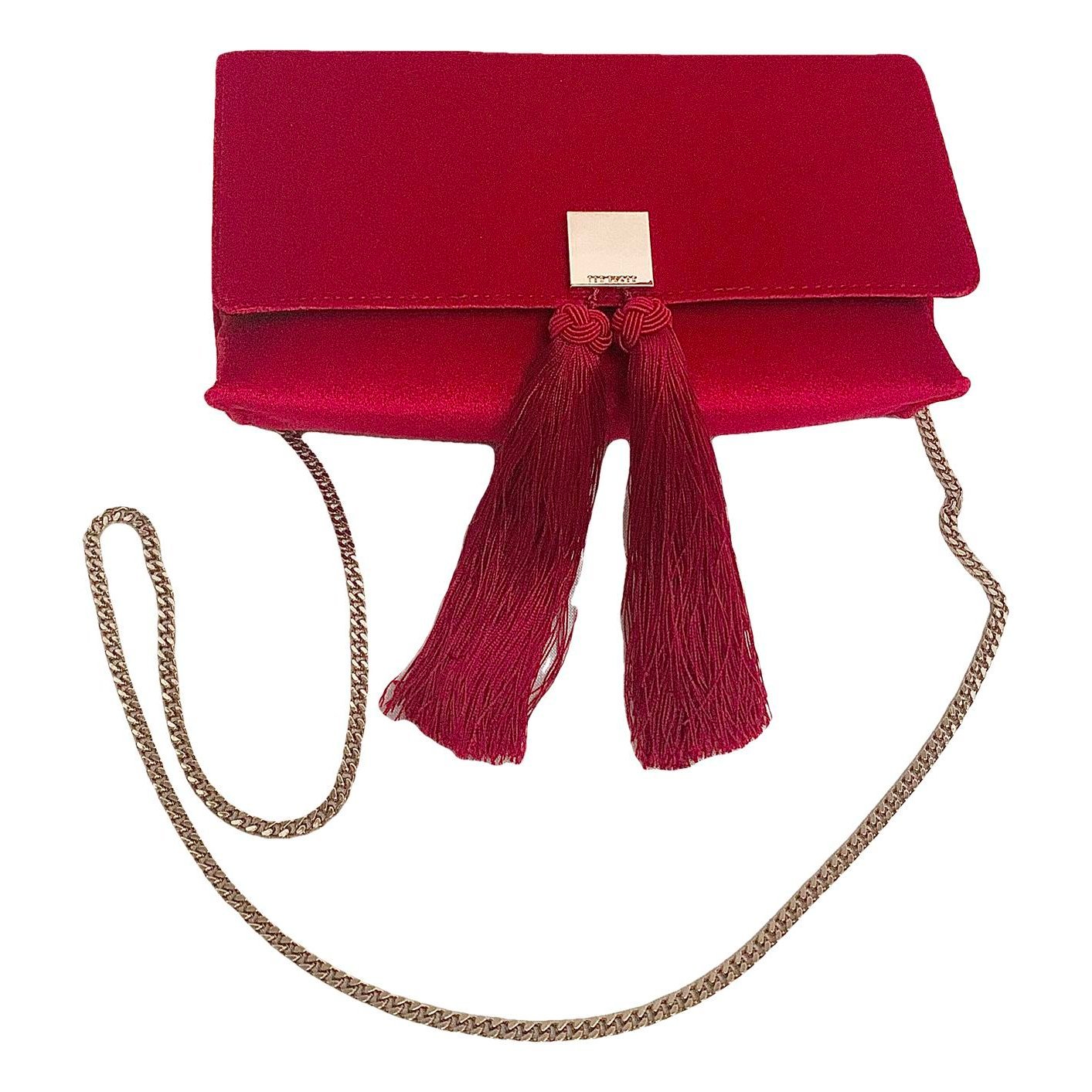 Velvet clutch bag