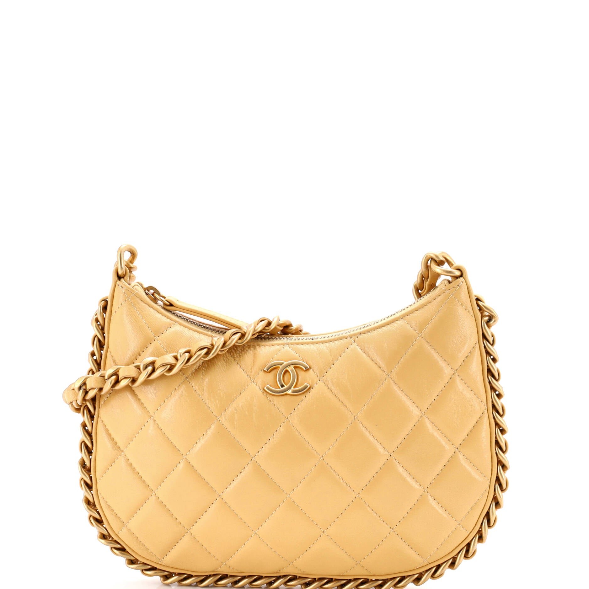 CC Chain Around Hobo Quilted Lambskin