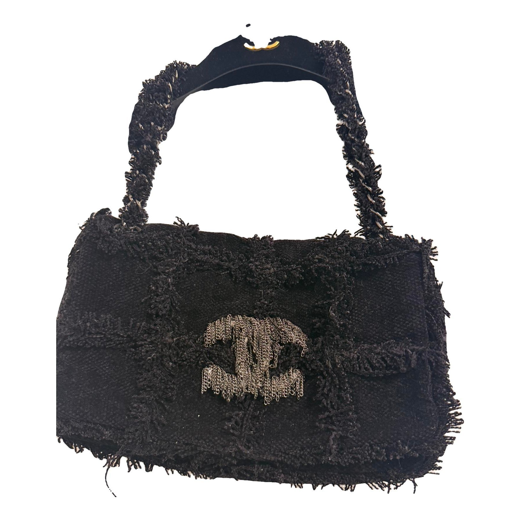 Vintage CC Chain tweed handbag
