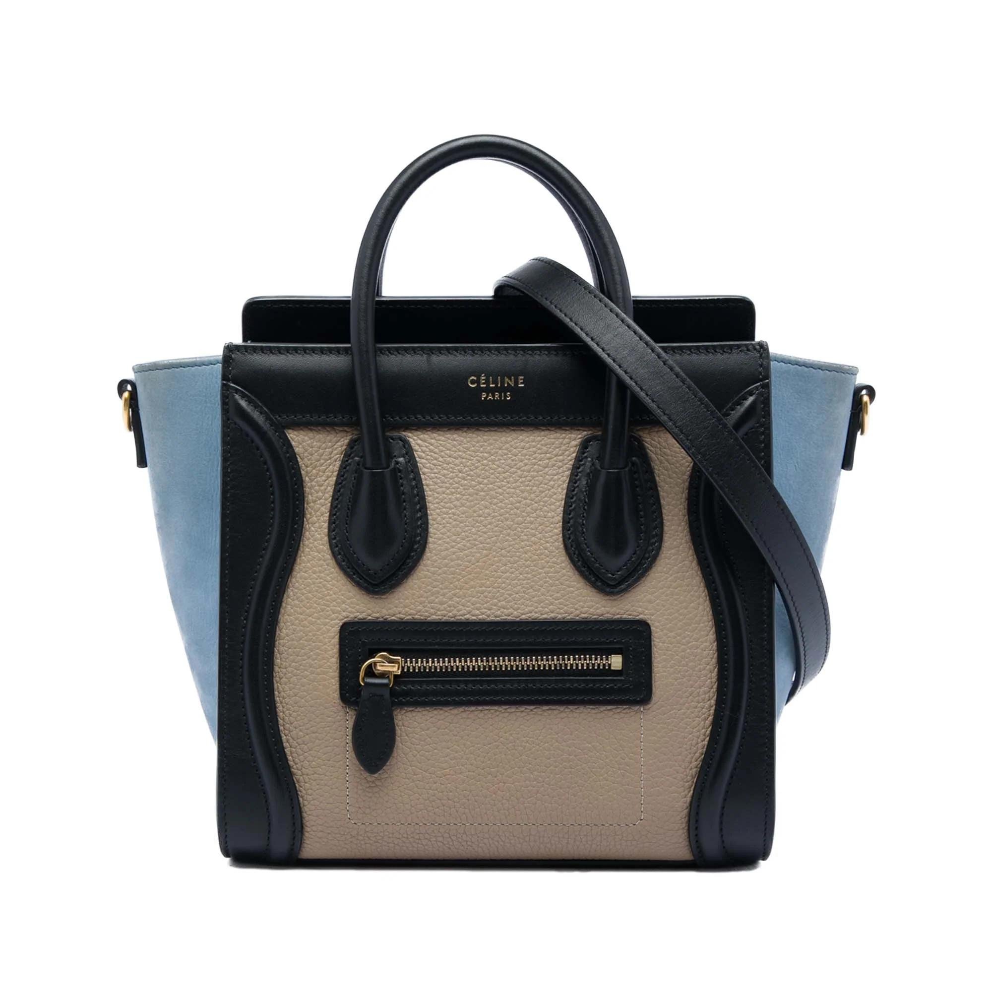 Luggage pony-style calfskin handbag
