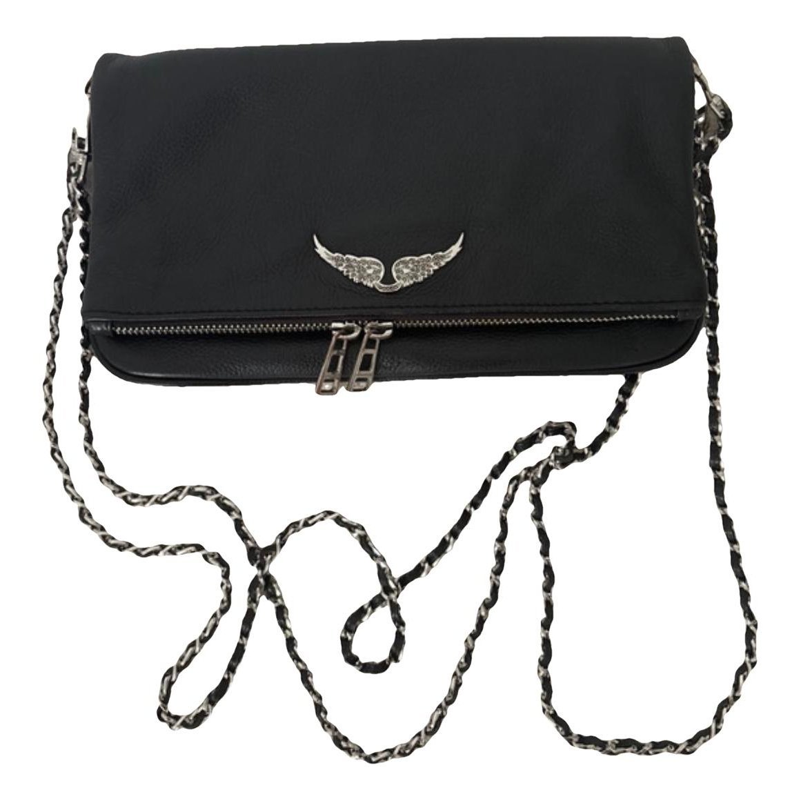 Rock leather clutch bag