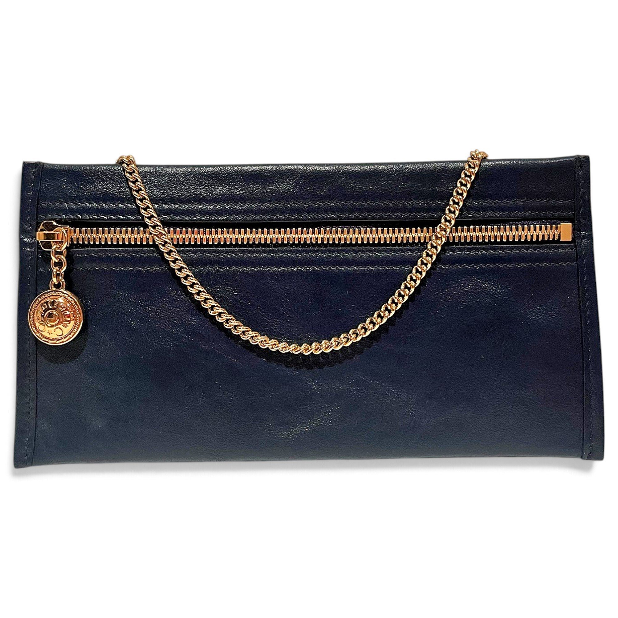 Leather clutch bag
