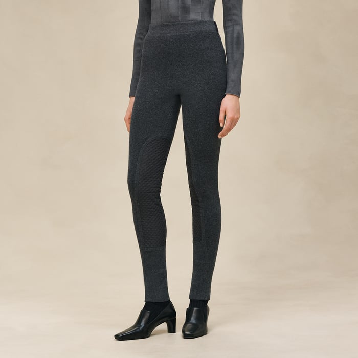 Gris Satin Cashmere Leggings