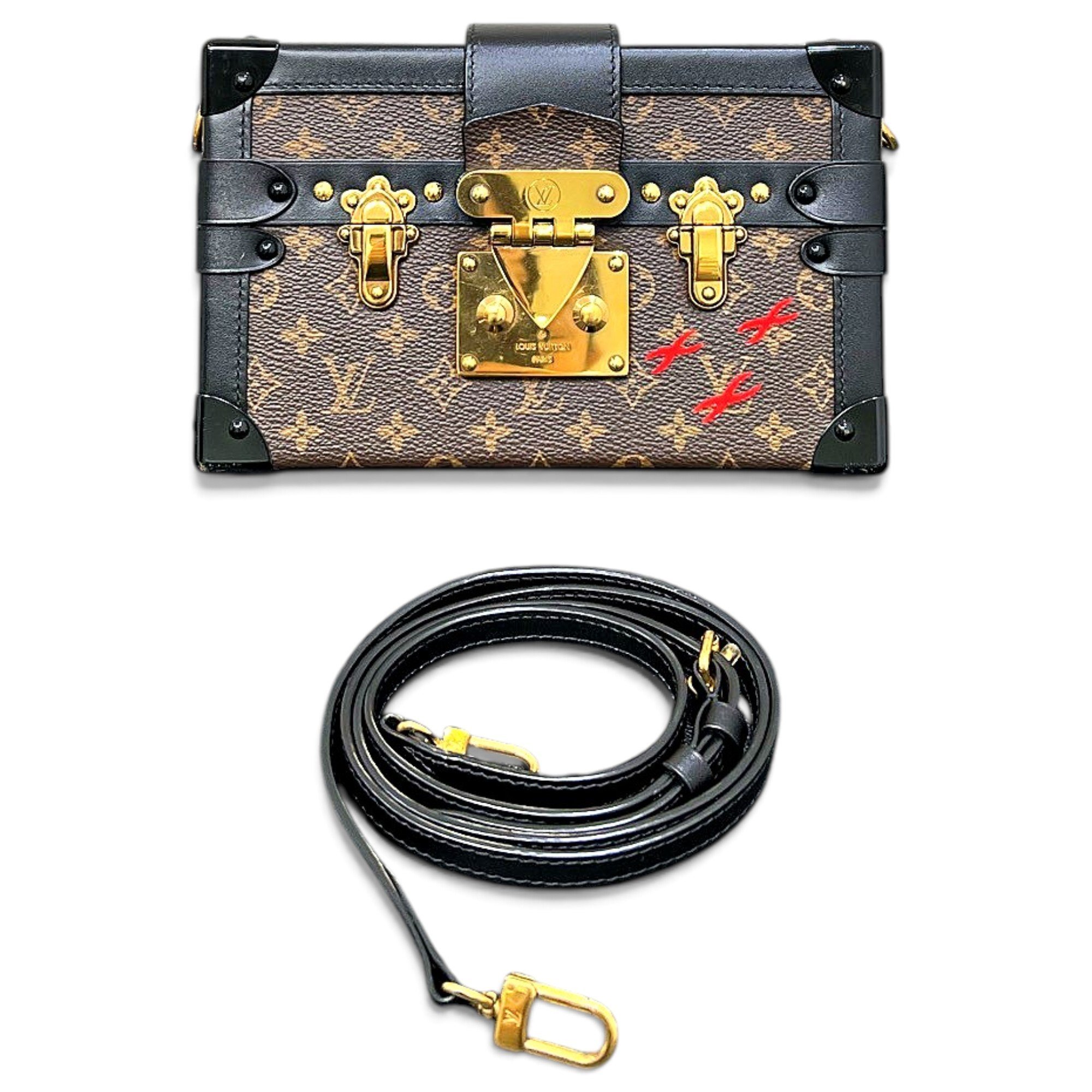 Petite Malle leather handbag