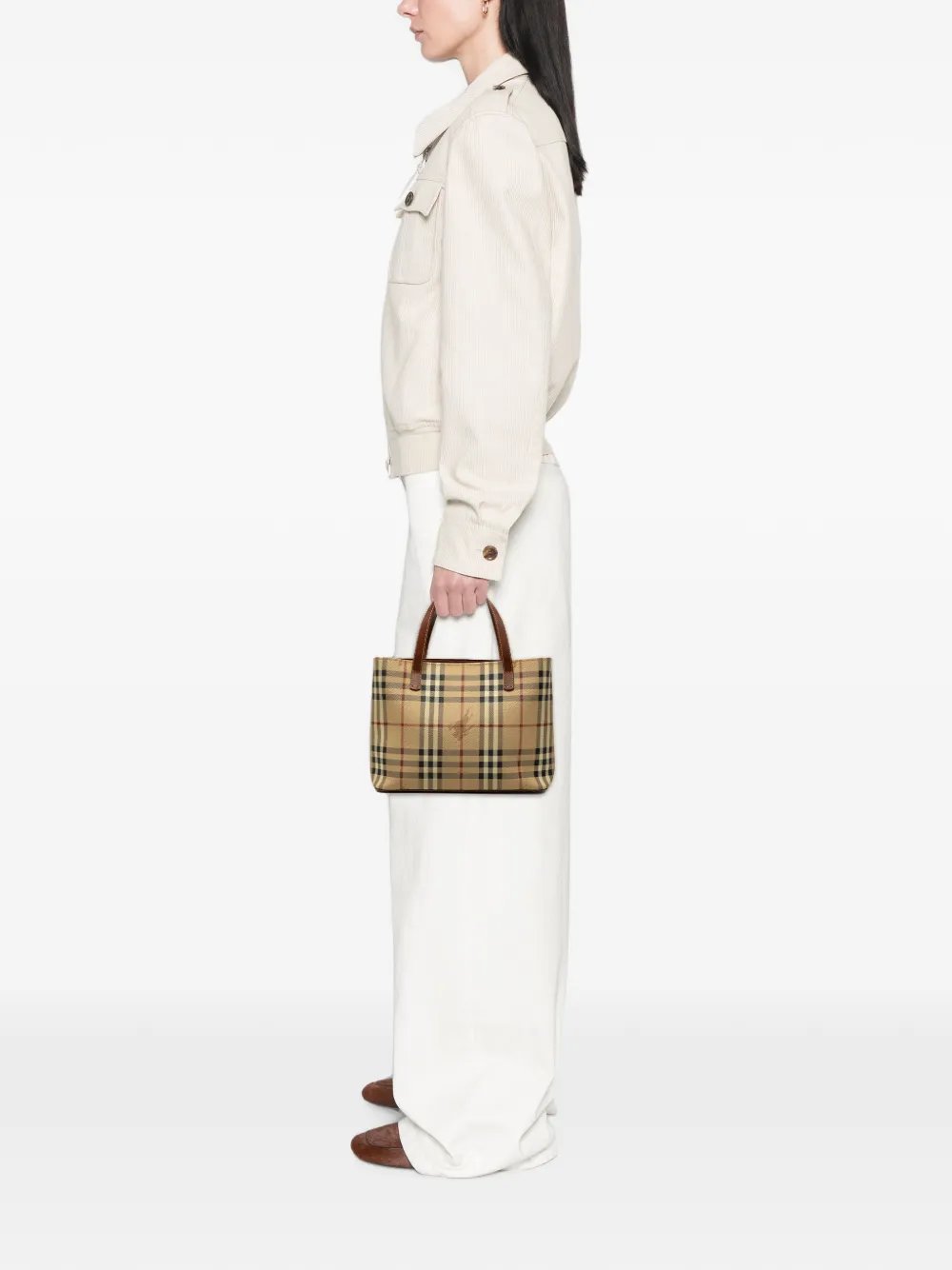 2000-2017 Mini Haymarket Check Coated Canvas tote bag
