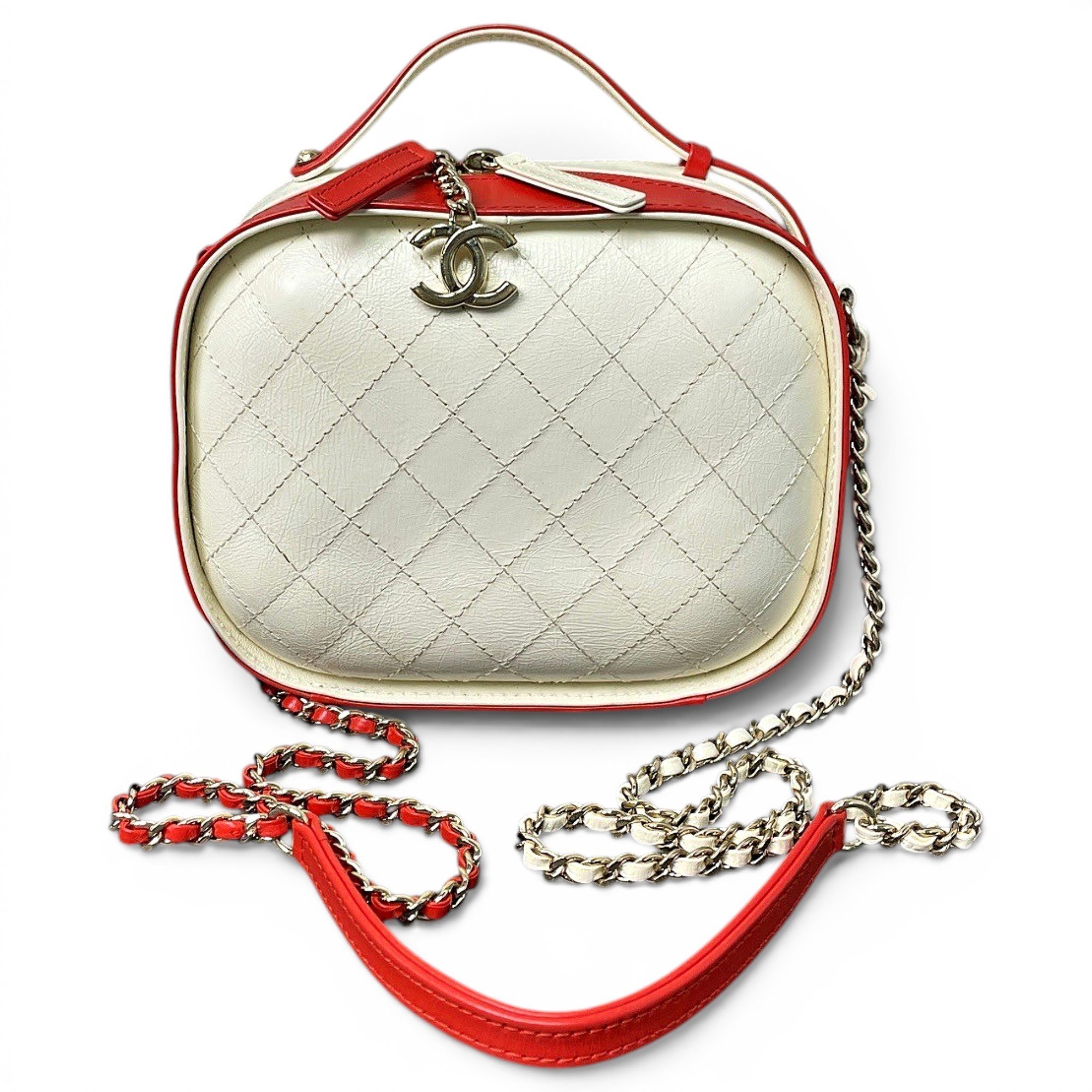 Vanity leather handbag