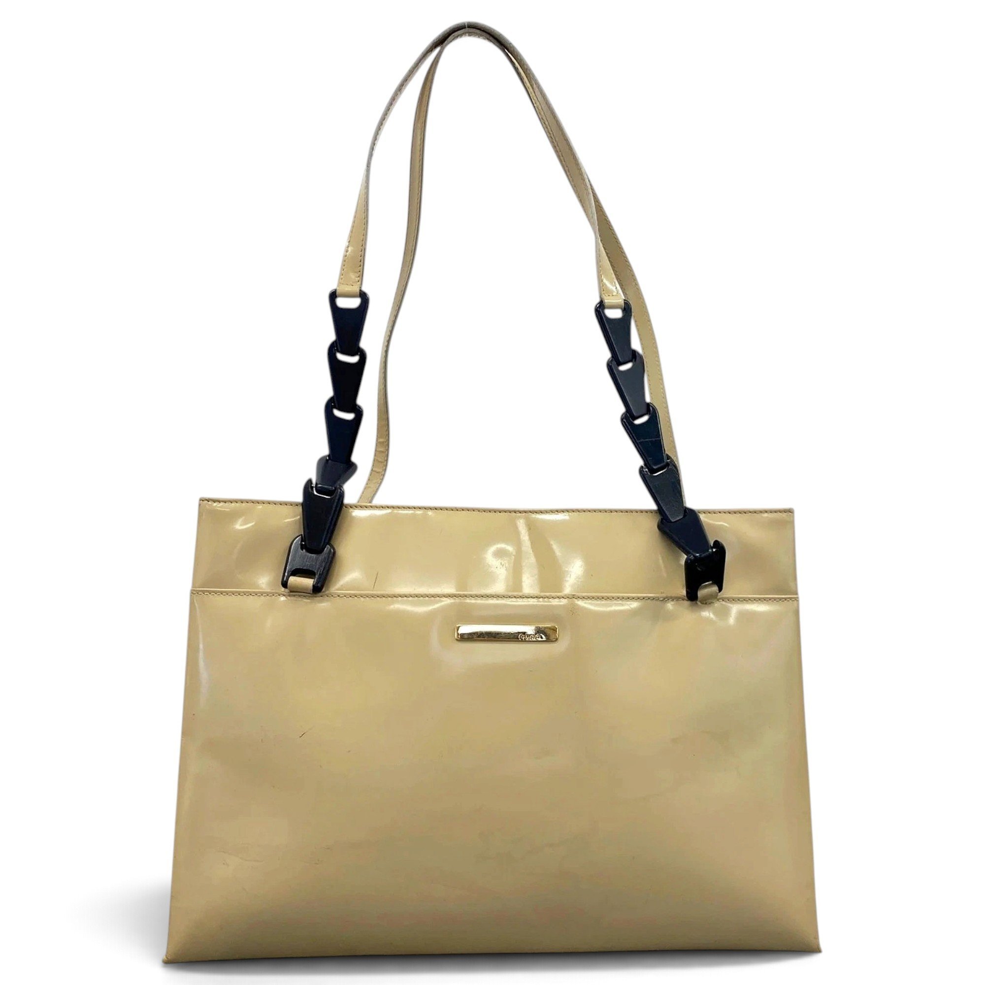 Patent leather handbag