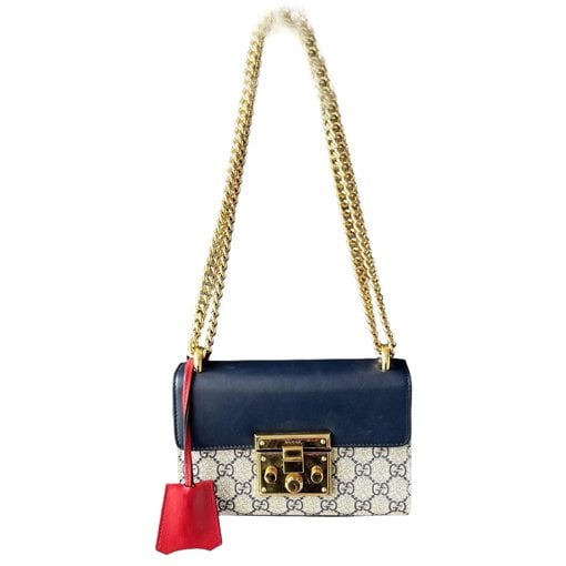 Padlock leather handbag