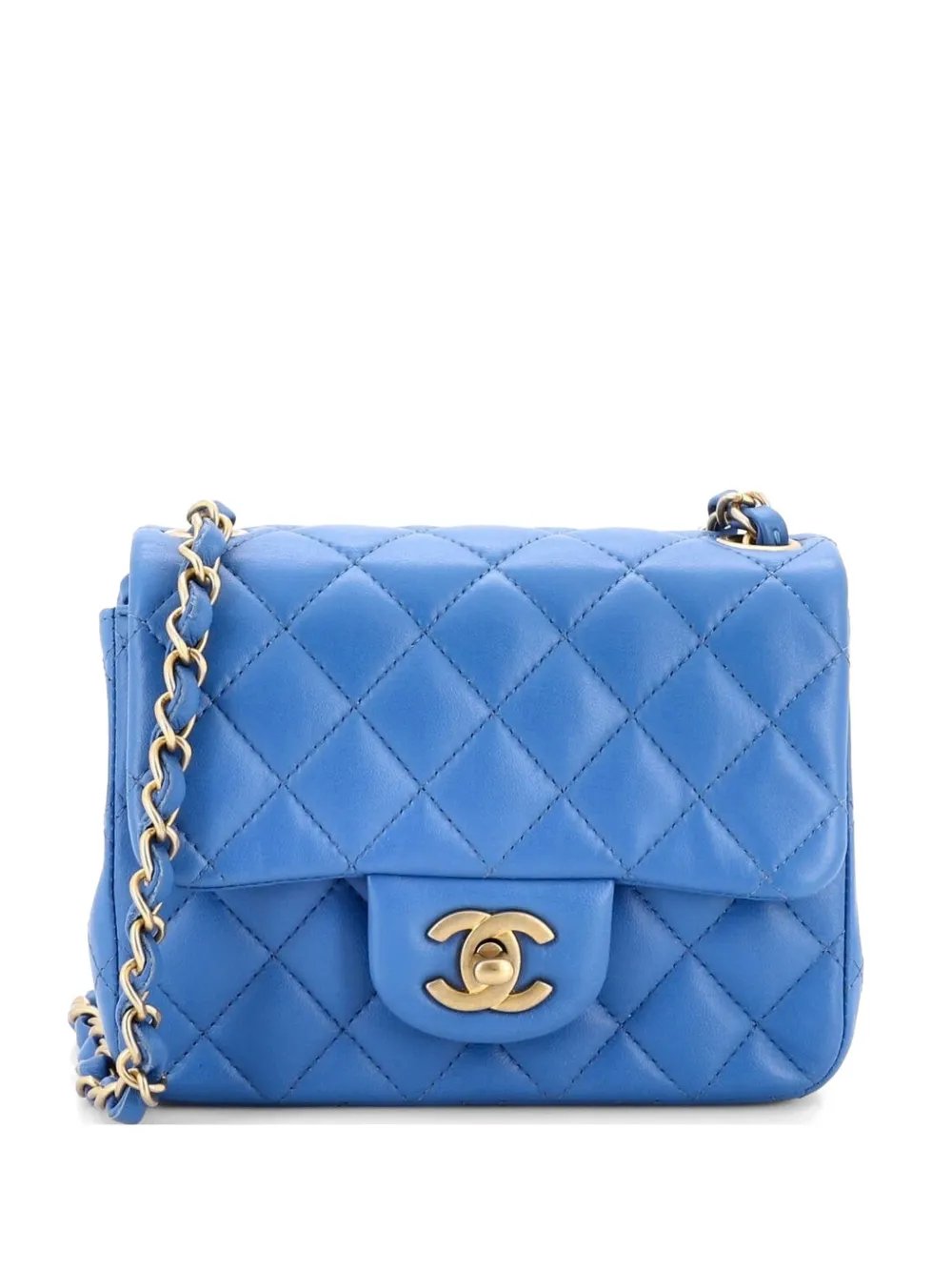 Square Classic Single Flap Bag Quilted Lambskin Mini crossbody bag