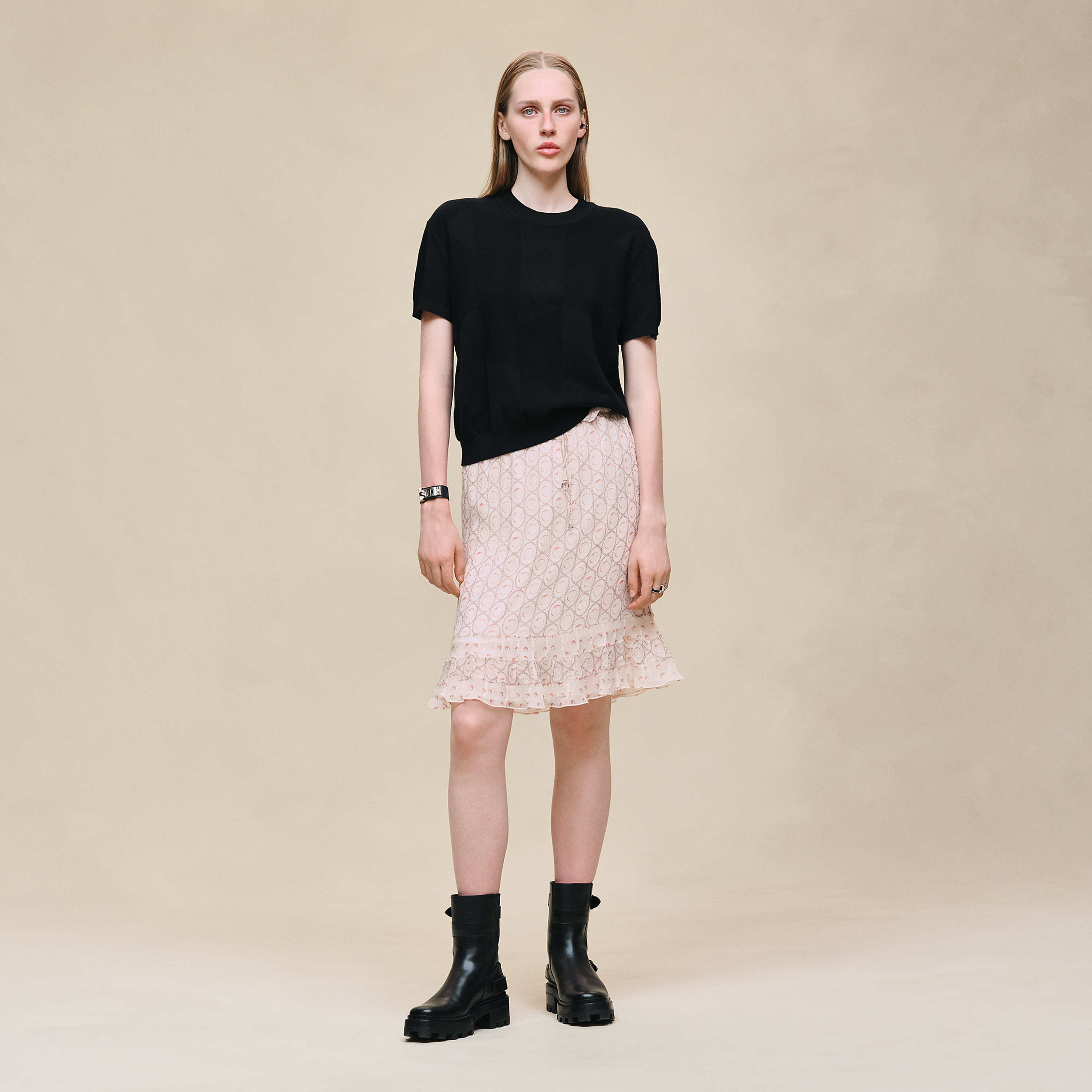 "H Voyage" short-sleeve sweater