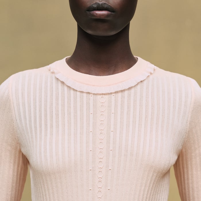 Rose Palomino Pull Manches Longues
